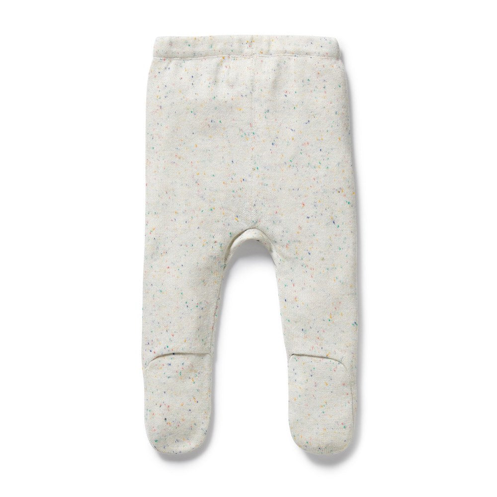 Organic Cotton Knitted Baby Leggings with Feet - Soft & Comfortable Infant Pants for Playtime, Sleep & Everyday Wear