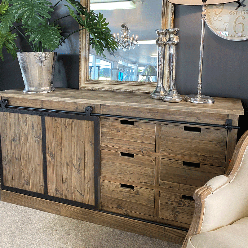 Barrett Sideboard - Modern Buffet Cabinet with Storage for Dining Room, Living Room & Entryway | Solid Wood Furniture for Home Decor & Organization