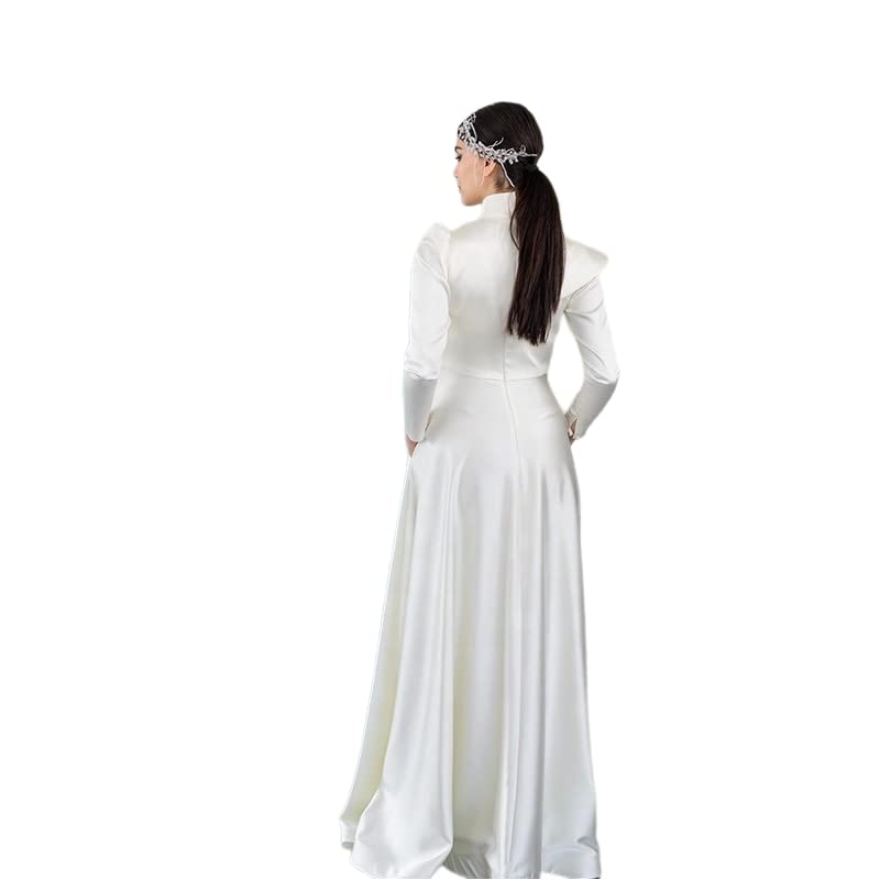 Custom Made Satin Maxi Dress for Women - Elegant Eid Abaya & Islamic Fashion Dress (Custom Size & Color) - Perfect for Eid Celebrations, Weddings & Special Occasions