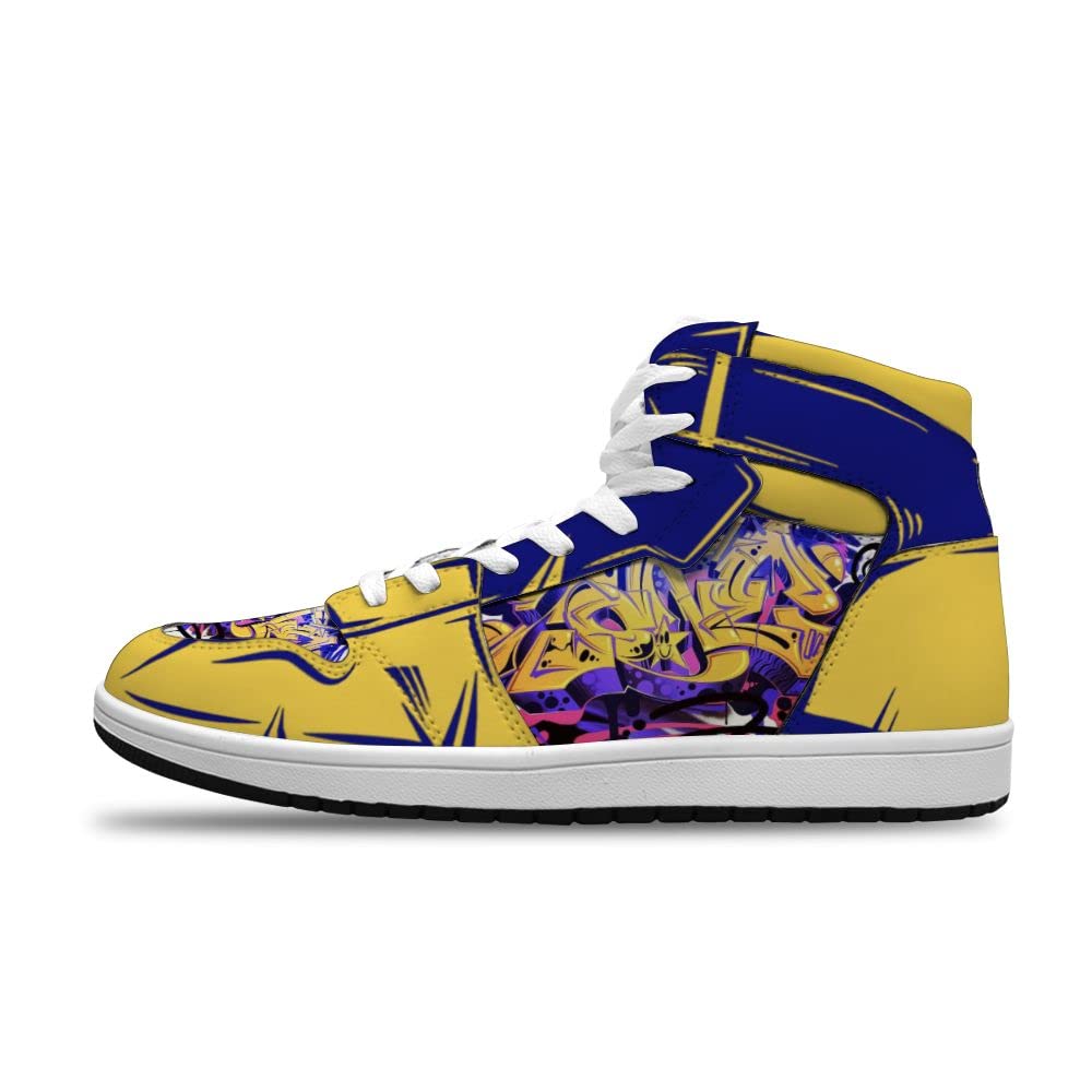 Custom Graffiti Streetwear Sneakers for Men & Women - Trendy Anime Basketball Shoes - Perfect for Urban Fashion, Sports & Casual Wear