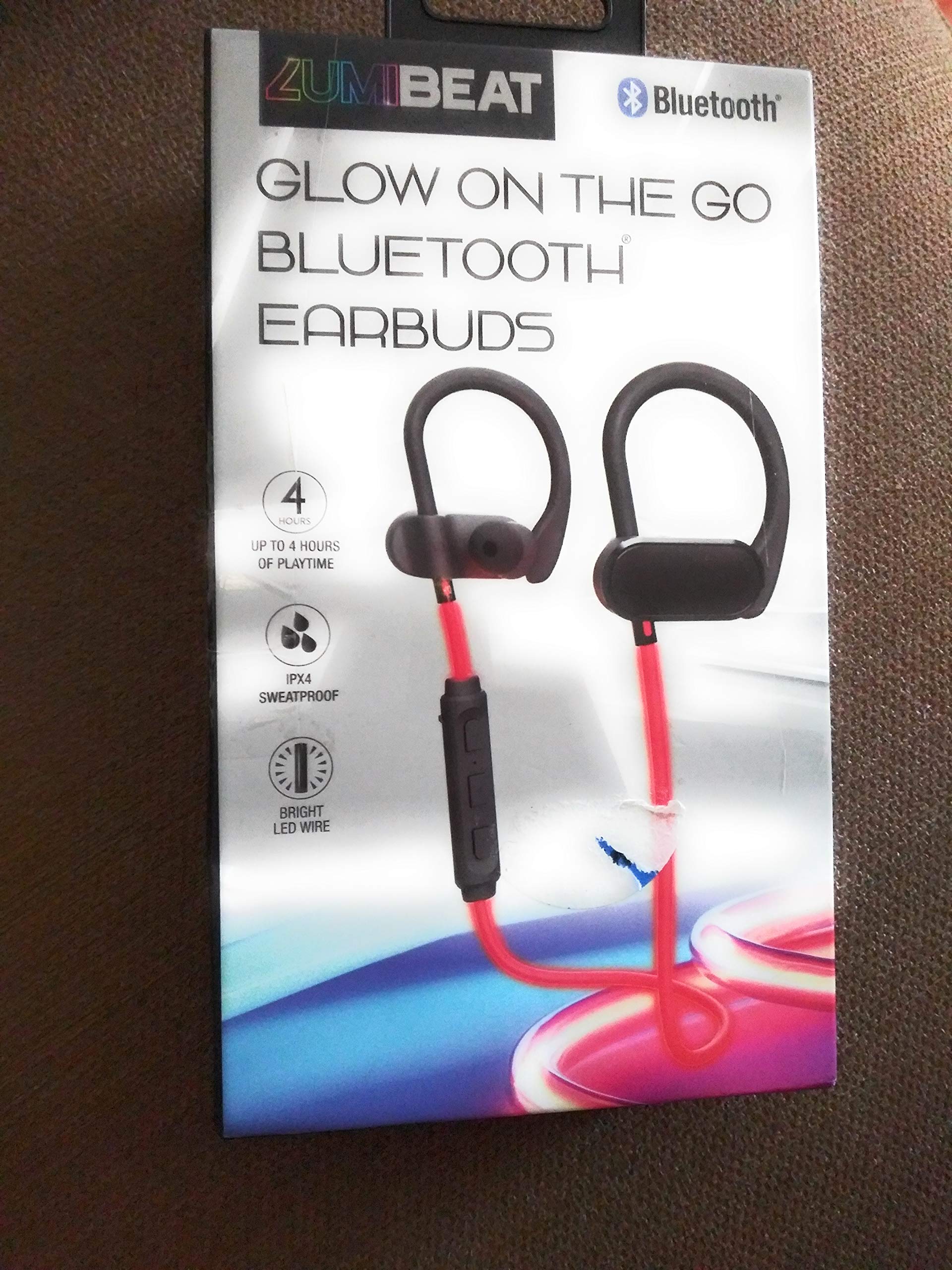 Wireless Bluetooth Earbuds with LED Glow - Sweatproof Sport Earphones for Running, Gym & Workout - Perfect for Fitness Enthusiasts & Commuters