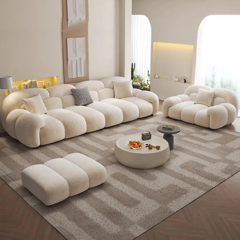 Minimalist Lazy Luxury Living Room Sofa Set - Modern Comfortable Sectional Couch for Small Spaces | Perfect for Apartments, Condos and Cozy Home Decor