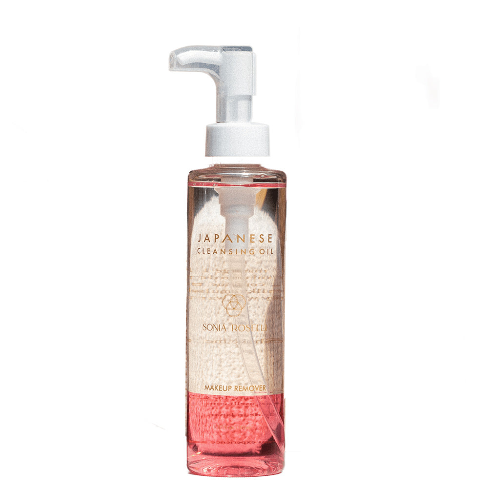 Sonia Roselli Japanese Cleansing Oil - Gentle Makeup Remover & Deep Pore Cleanser for All Skin Types | Perfect for Daily Skincare Routine & Travel