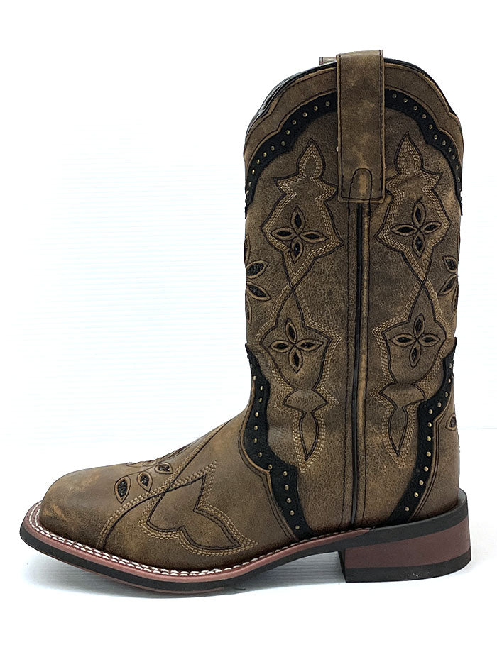 Laredo 5844 Women's Western Boots - Square Toe Cowgirl Boots in Honey Brown for Country Dancing & Rodeo Events