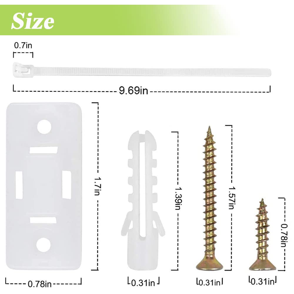 Eyech 15 Pack Heavy Duty Furniture Safety Straps - Adjustable Anti-Tip Anchor Kit for Baby Proofing, Earthquake Resistant, Secures Bookshelves, Dressers & Cabinets | Child Safety Solution for Home & Office Use