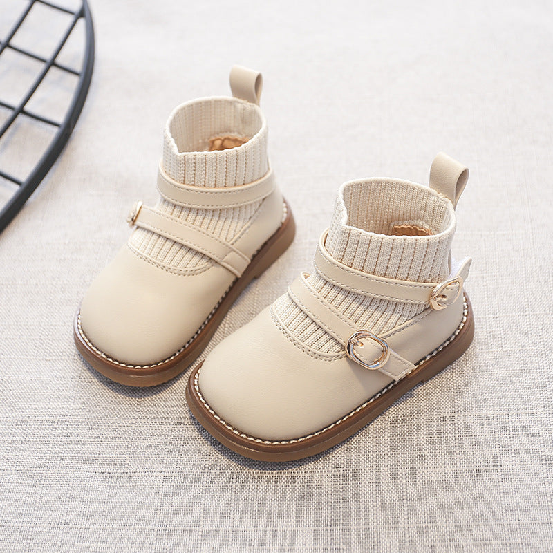 Baby Girl Soft-Soled Non-Slip Short Boots for Autumn - Warm & Comfortable Toddler Shoes for Playdates, Park Walks & Everyday Wear