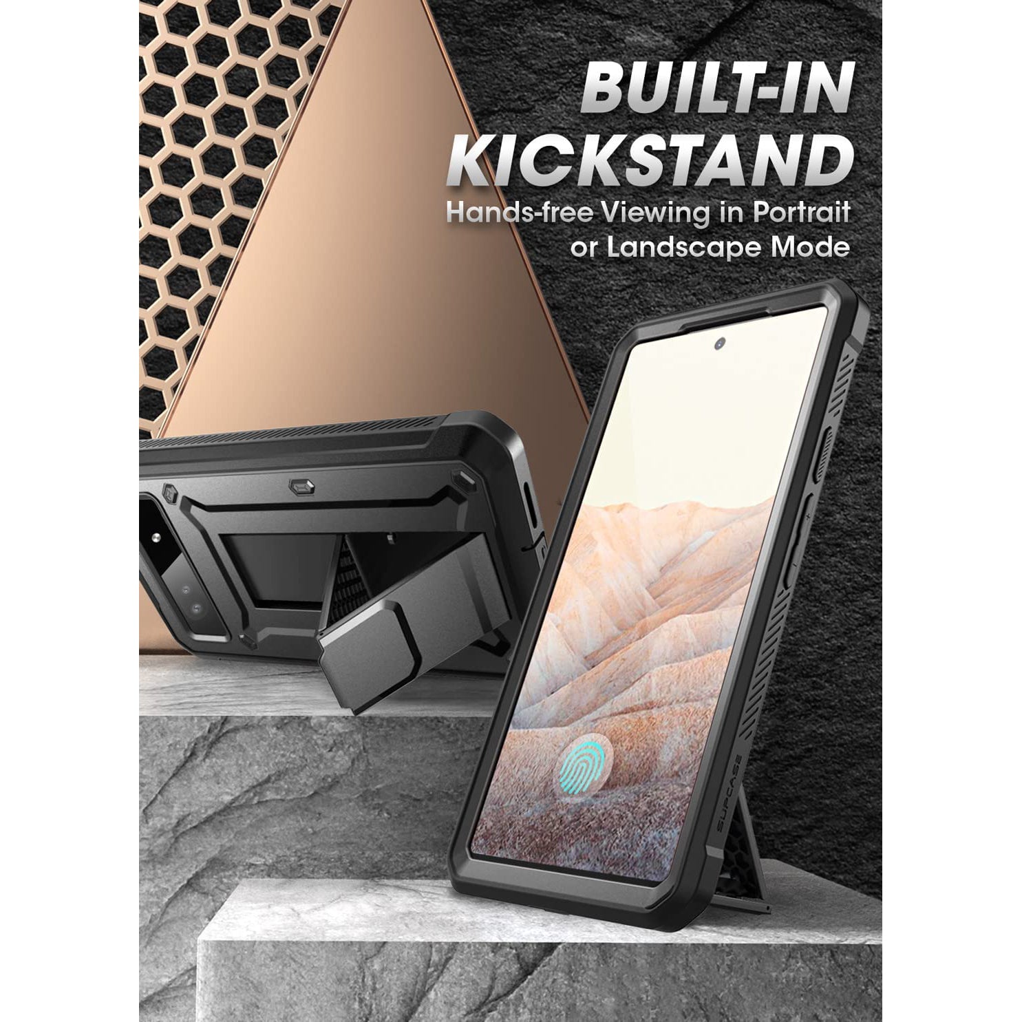 Google Pixel 6a Unicorn Beetle Pro Rugged Case with Holster - Shockproof, Drop Protection - Perfect for Outdoor, Construction & Active Lifestyle Use