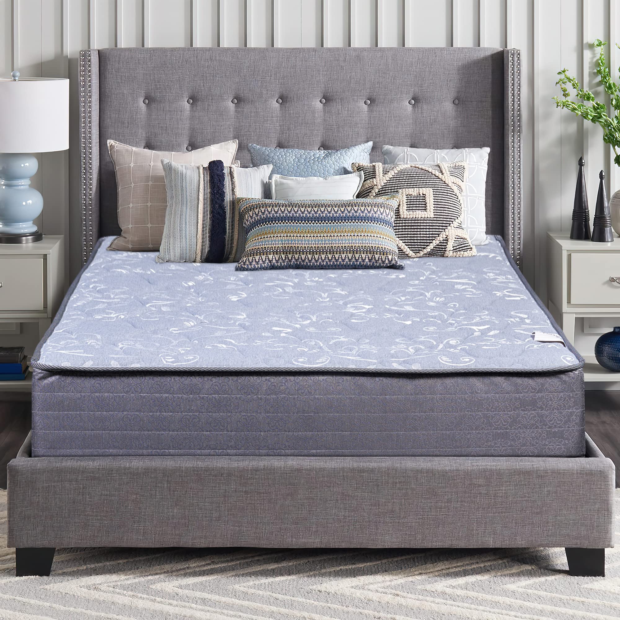 11-Inch Firm Foam Encased Euro Top Gel Infused Innerspring Mattress - Twin Size for Bedroom, Guest Room & Dorm | Cooling Support & Pressure Relief