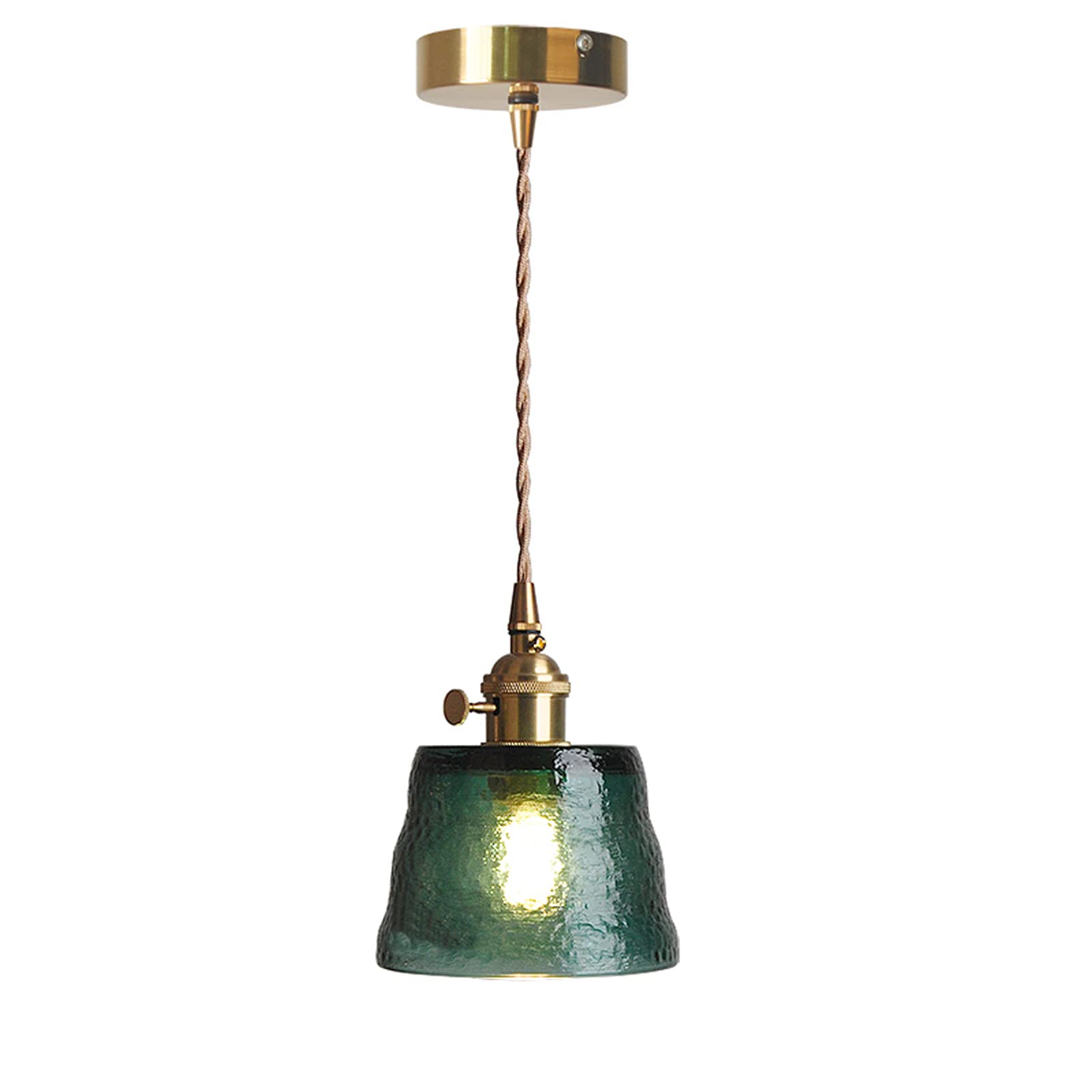 Nordic Style Green Frosted Glass Pendant Light Fixture - Modern Dining Room Chandelier & Creative Bedroom Hanging Lamp for Home Decor (Bedroom, Living Room, Office, Nightstand) | Perfect for Cozy Dining Spaces, Ambient Bedroom Lighting & Stylish Workspace Illumination
