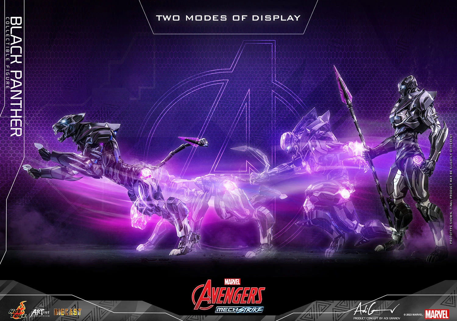 Hot Toys Marvel Comics Avengers Mech Strike Black Panther 1/6 Scale Collectible Action Figure - Perfect for Display, Gifts & Marvel Fans Collection