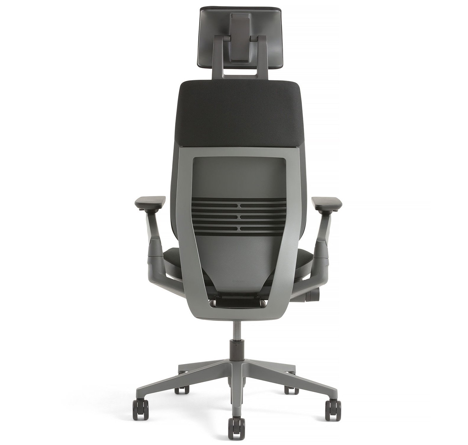 Steelcase Gesture Ergonomic Office Chair with Adjustable Headrest & Lumbar Support - Bo Peep Gravel Fabric, Platinum Frame (Light/Light) - Perfect for Home Office & Workspaces