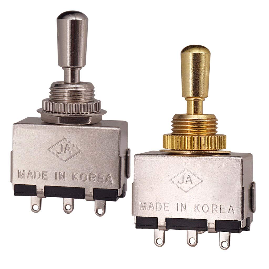 Premium 3-Way Electric Guitar Pickup Selector Switch with Copper Knob - Tone Control Toggle for LP Style Guitars (Silver) - Perfect for Guitar Upgrades & DIY Repairs