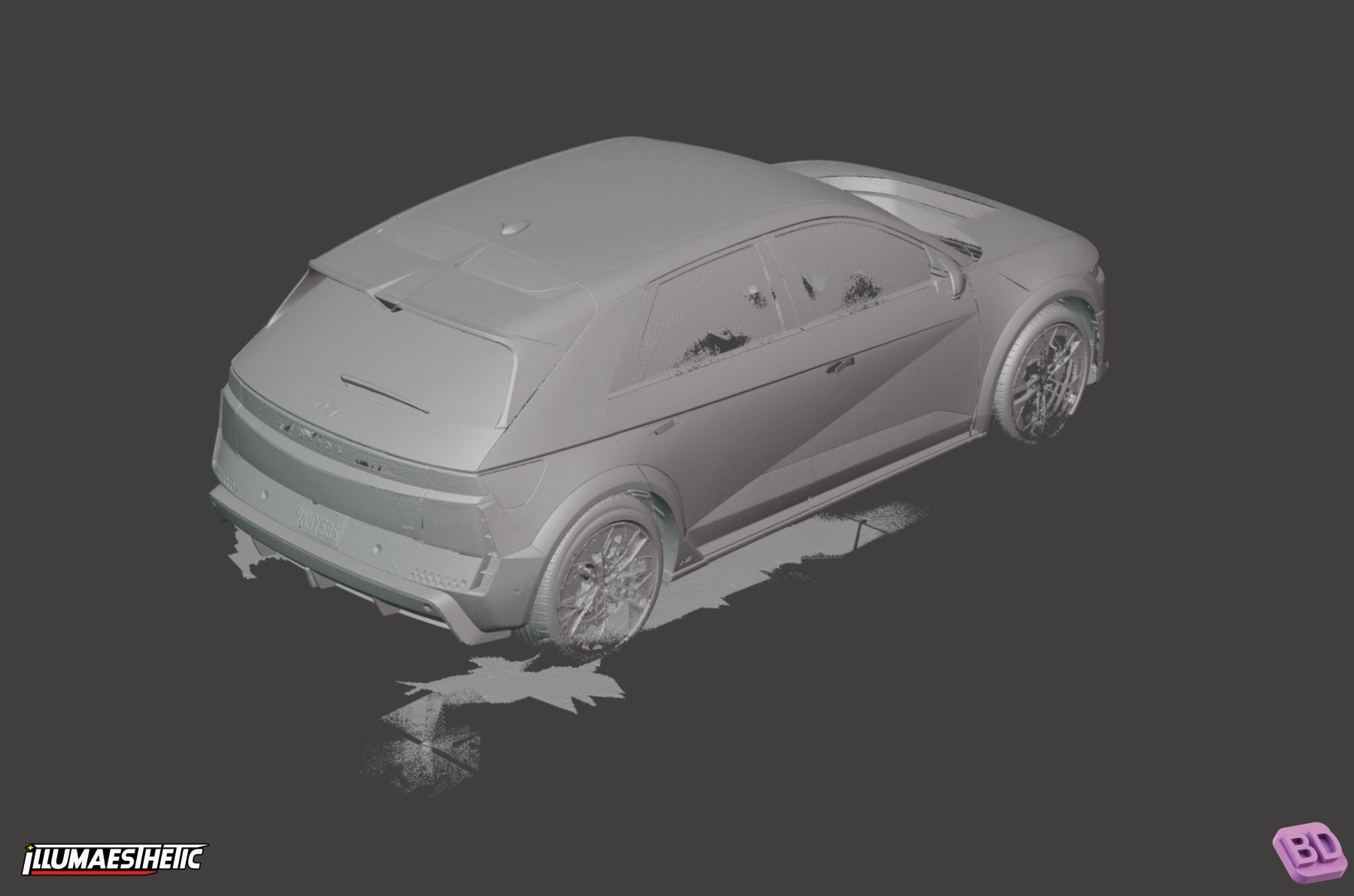 2023+ Hyundai Ioniq 5 N (NE) 3D Scan Kit - High Precision Car Model for 3D Printing & Automotive Design - Perfect for DIY Projects, Vehicle Customization & Digital Prototyping