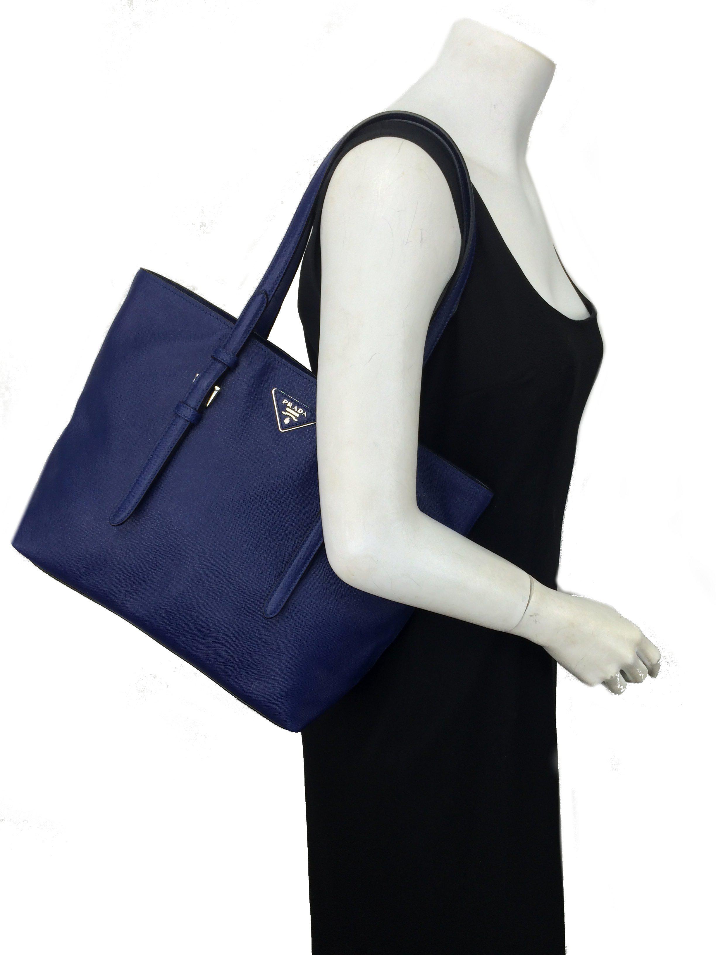 Prada City Calf Leather Sport Tote Bag for Women - Luxury Designer Handbag for Work, Travel & Everyday Use