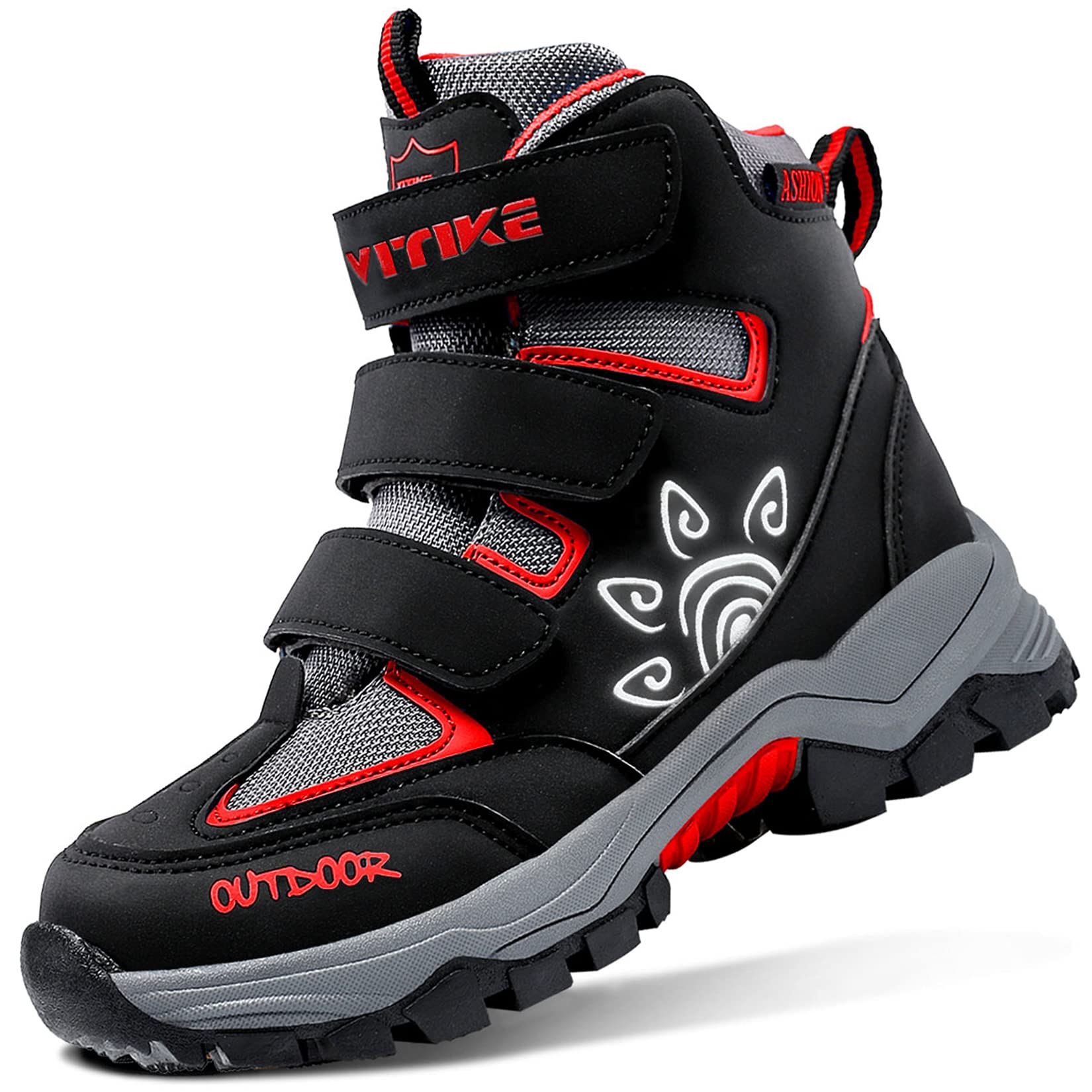 Littleplum Boys' Waterproof Snow Boots - Winter Anti-Slip Hiking Shoes for Toddlers & Kids (Toddler/Little Kid/Big Kid) - Perfect for Outdoor Adventures & Snow Play