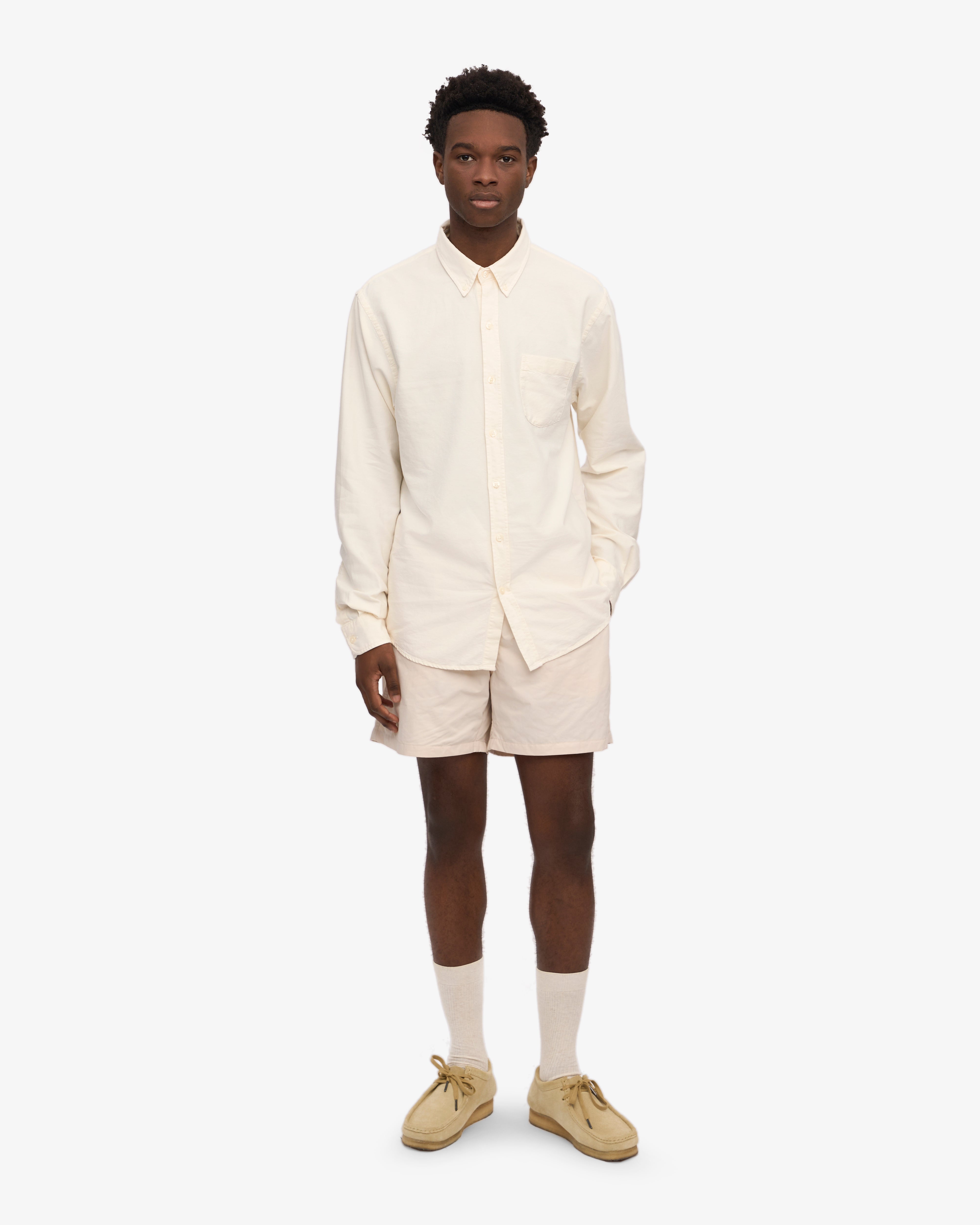 Premium Organic Cotton Button Down Shirt for Men - Ivory White - Eco-Friendly Casual & Business Wear - Perfect for Office, Dates & Outdoor Events