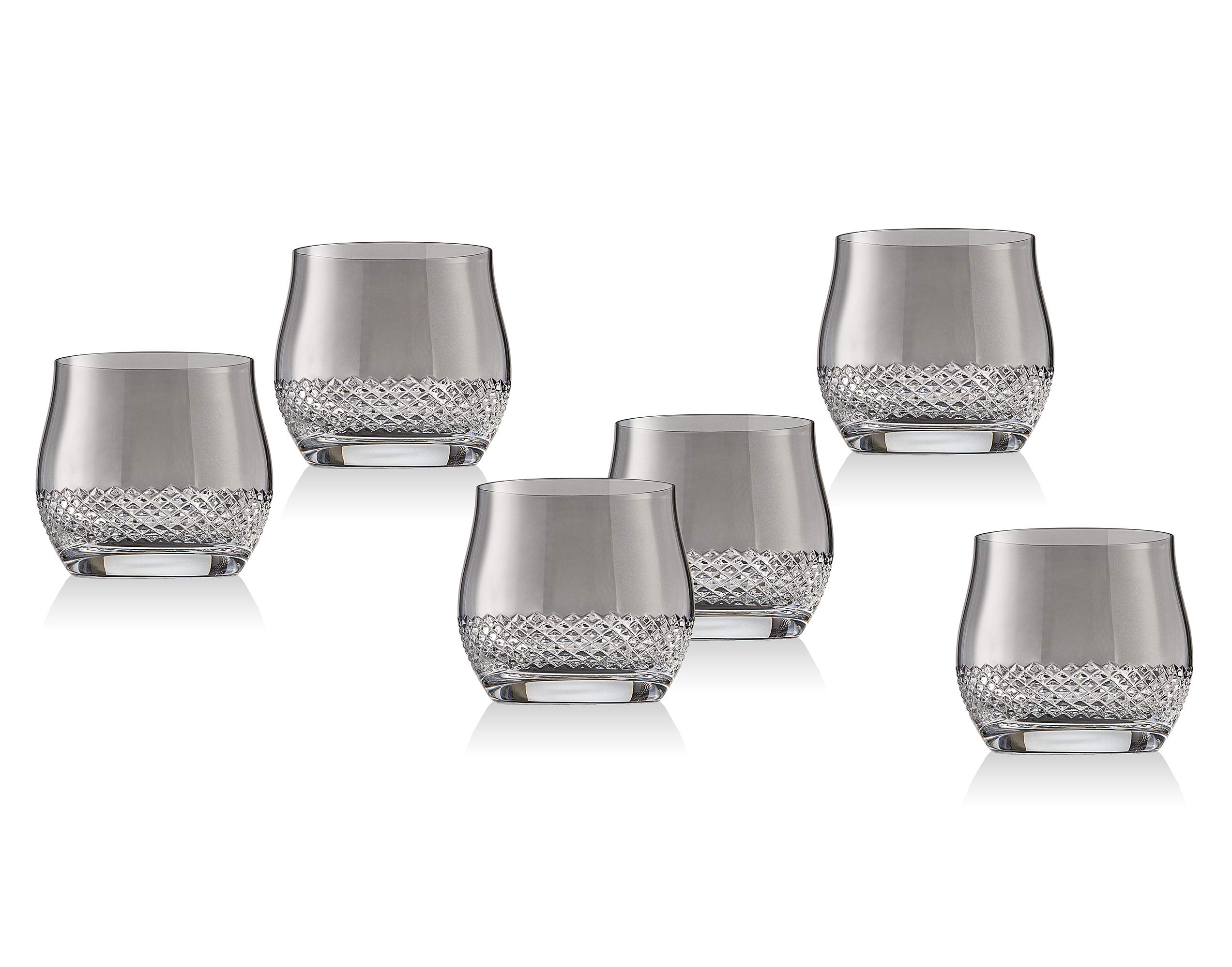 Premium Godinger Double Old Fashioned Whiskey Glasses Set of 6 - Heavy Base Crystal Clear Beverage Cups for Bourbon, Scotch & Cocktails - Perfect for Home Bars, Gifts & Entertaining