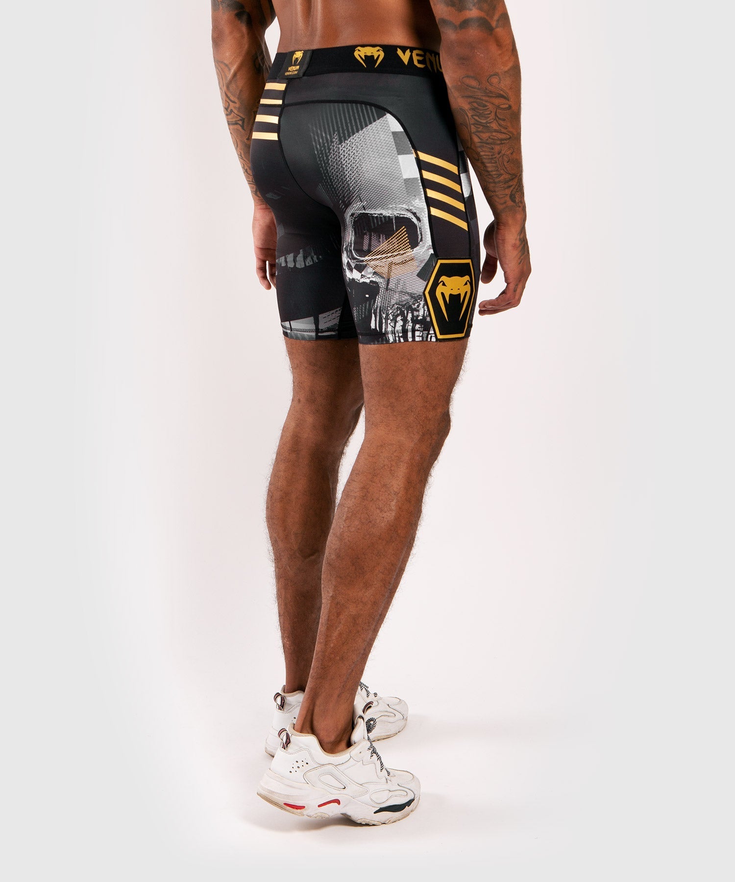 Venum Skull Compression Shorts for Men - Black MMA & Workout Shorts for Training, Running & Fitness - Moisture Wicking & Breathable