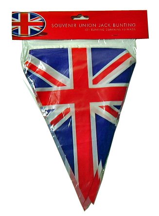 12 Ft Long Union Jack British Flag Banner Streamer - Perfect for Parties, Parades & Patriotic Decorations