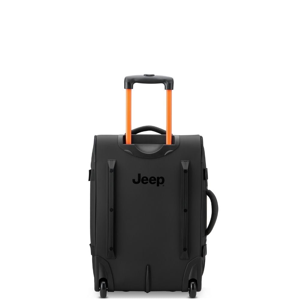 Jeep 2 Wheel 55cm Rolling Duffle Bag - Water-Resistant Grey Drizzle Travel Luggage for Camping, Gym & Weekend Getaways