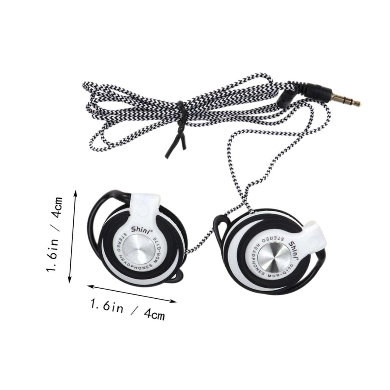 Gadpiparty Clip-On Wired Headphones - Lightweight Earhook Earbuds for Sports, PC, MP3 Players & DVD - Secure Fit for Running, Gym & Office Use