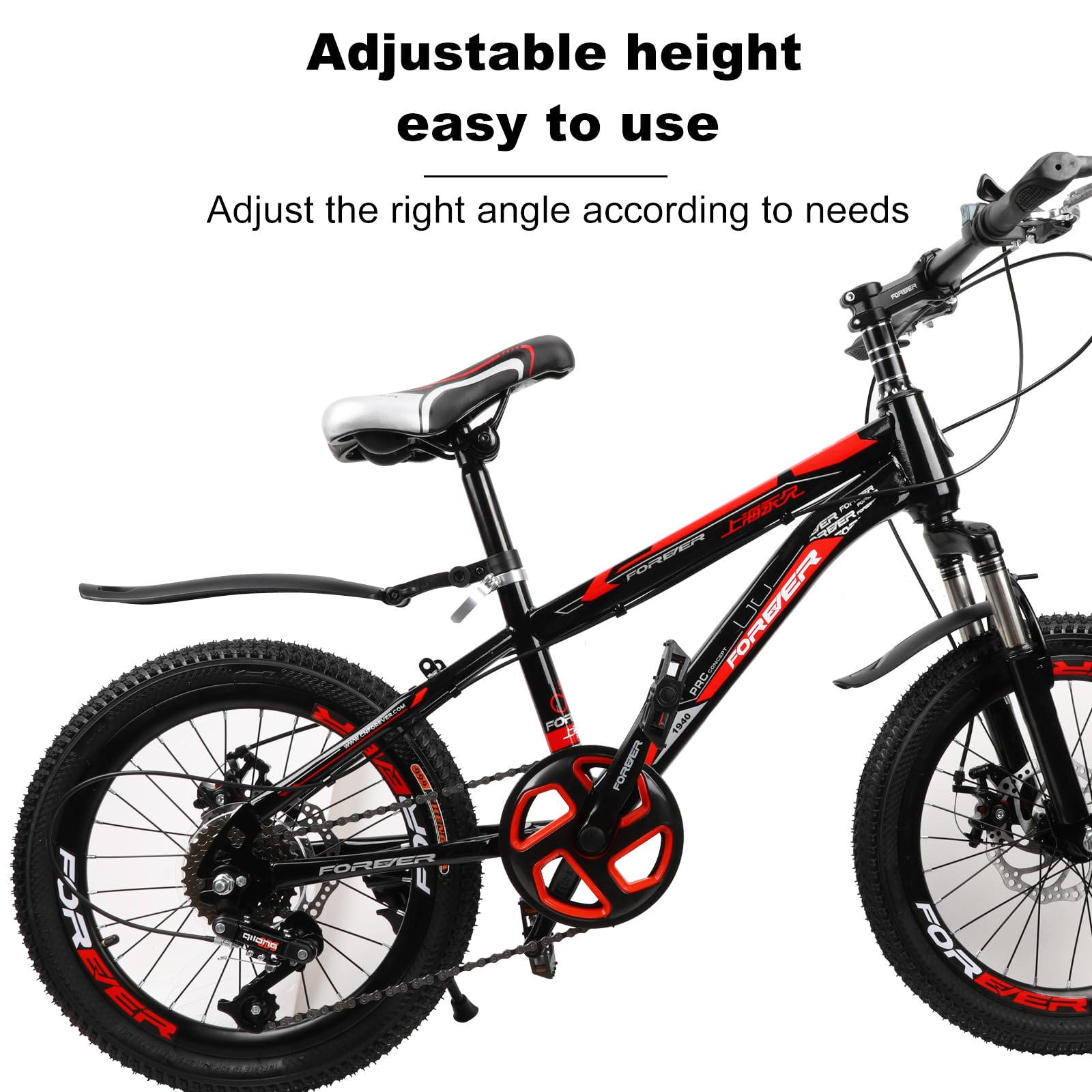 Oumers Kids Bike Fenders - Adjustable Front & Rear Mud Guards for 12-16 Inch Bicycles | Easy Install Cycling Mudguard for Children's Bikes | Perfect for Rainy Day Commutes & Off-Road Adventures