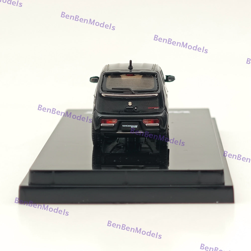 1/64 Scale Hobby Japan SUZUKI ALTO WORKS (HA36S) Diecast Model Car - Bluish Black HJ641070ABK | Collectible Miniature Vehicle for Display, Racing Enthusiasts, and Japanese Car Fans