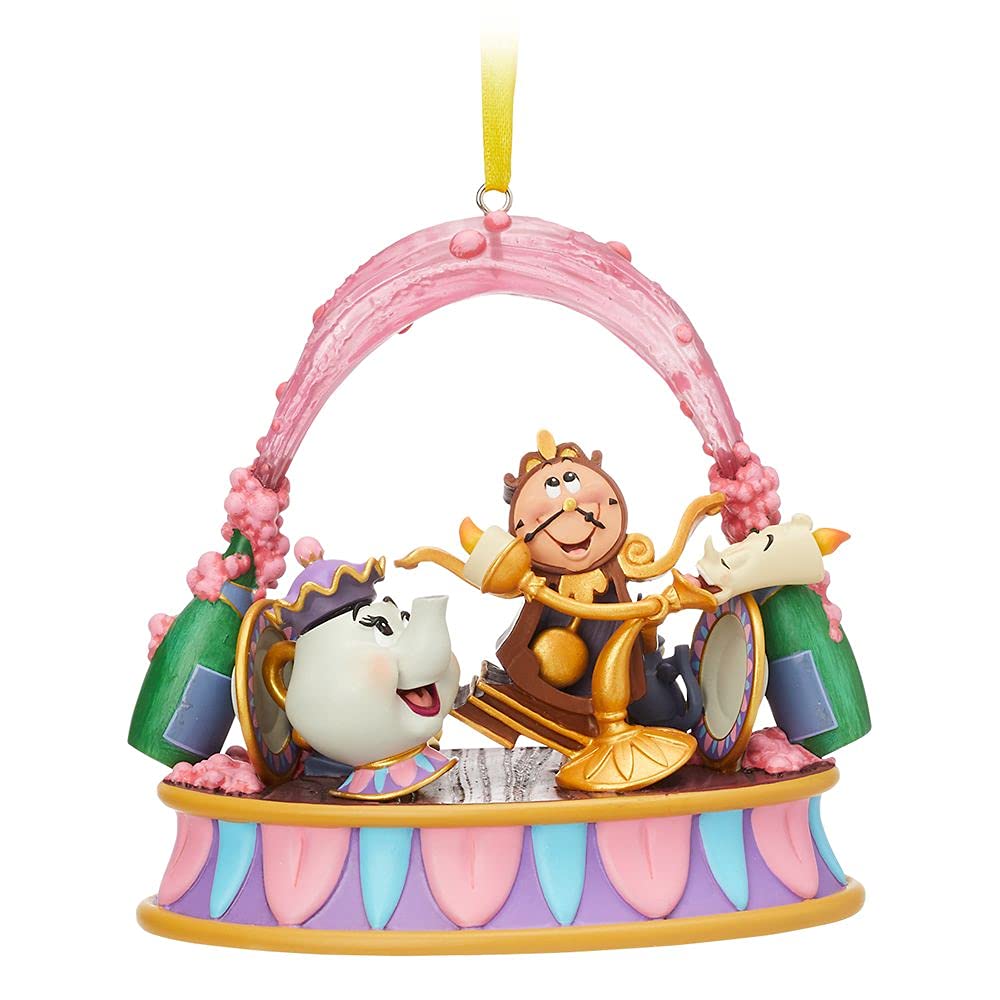 Disney Beauty and The Beast Lumiere and Friends Singing Magic Sketchbook Ornament – Musical Christmas Tree Decoration for Holiday Home Decor