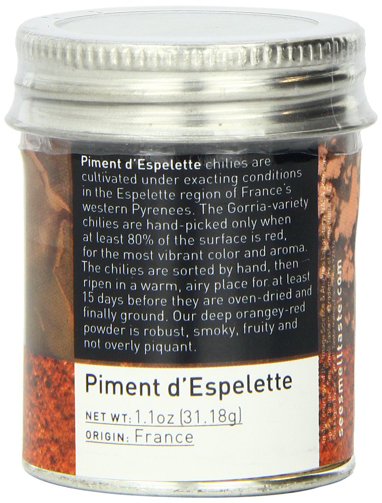 Premium Piment D'Espelette (Espelette Pepper) Powder - 1.1-Oz Jar - Authentic French Basque Chili Spice - Perfect for Seasoning, Cooking & Gourmet Dishes - Adds Flavor to Stews, Soups & Grilled Meats