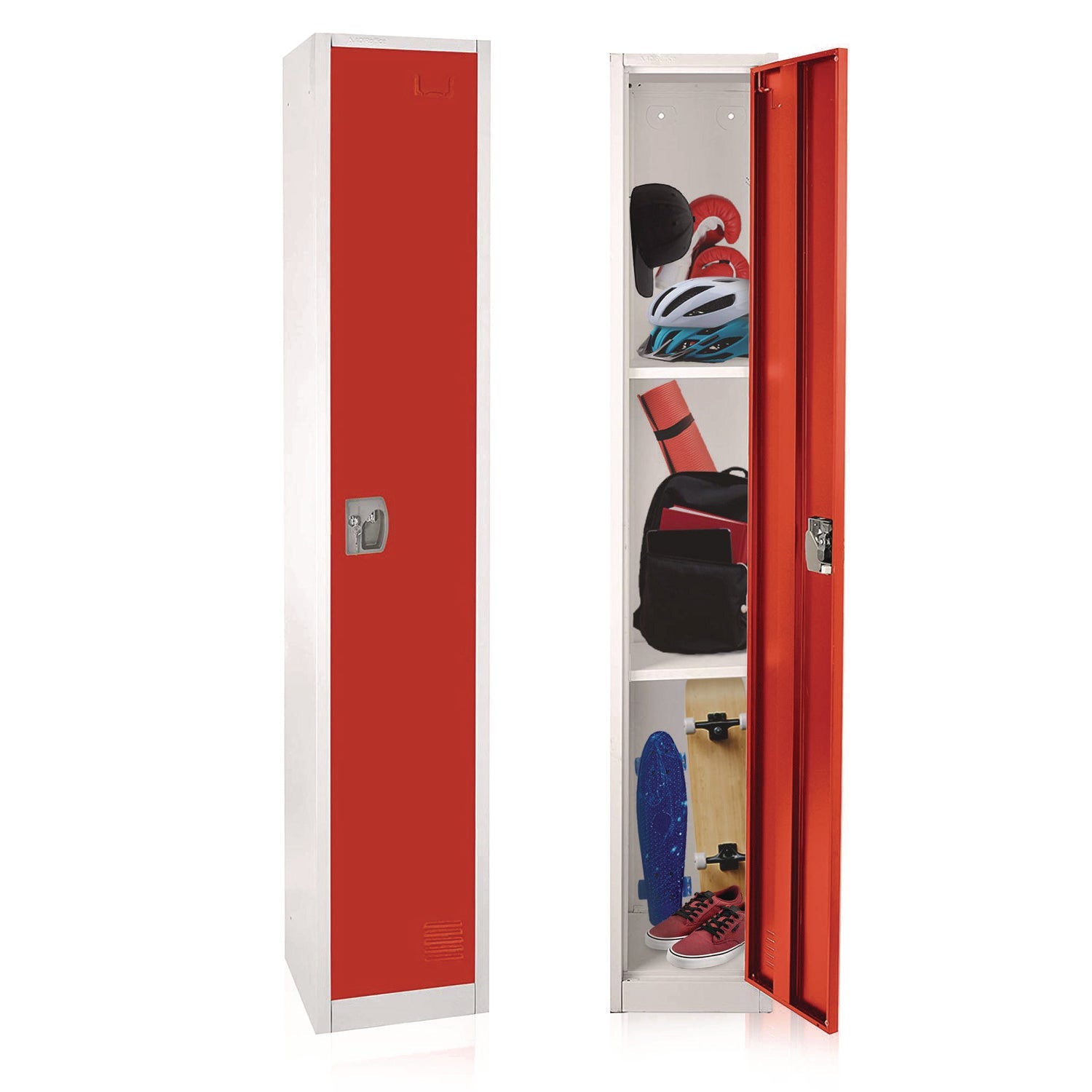 AdirOffice Steel Storage Locker - 1 Compartment, 12