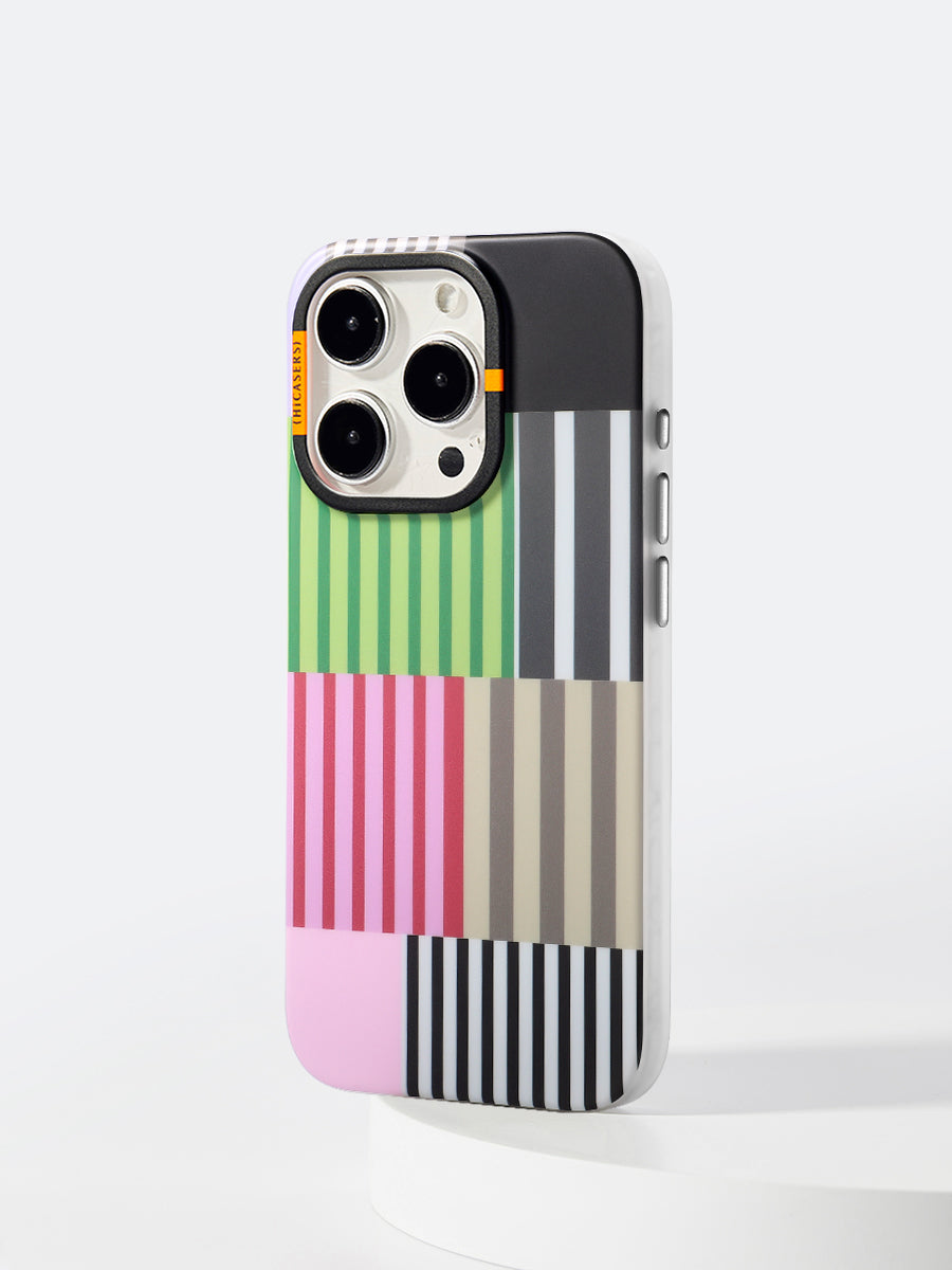 Colorful Zebra Stripe Phone Case - Pink & Green Trendy Design for iPhone & Samsung | Perfect for Fashion Lovers & Everyday Protection
