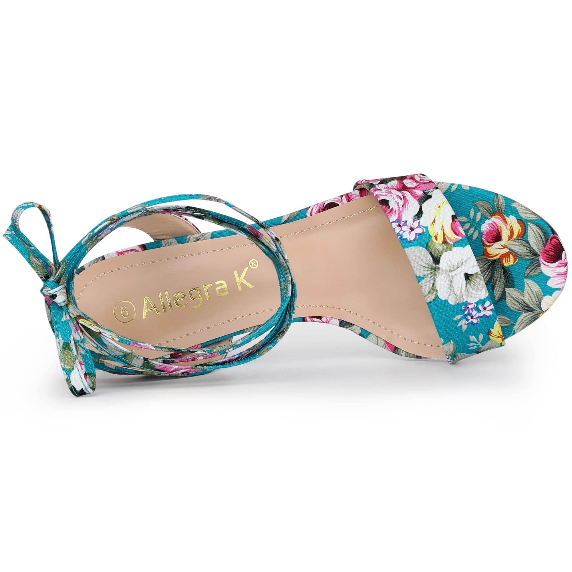 Allegra K Women's Block Heel Sandals - Lace Up Heels for Women | Comfortable Chunky Heel Shoes for Casual Outings, Parties & Office Wear