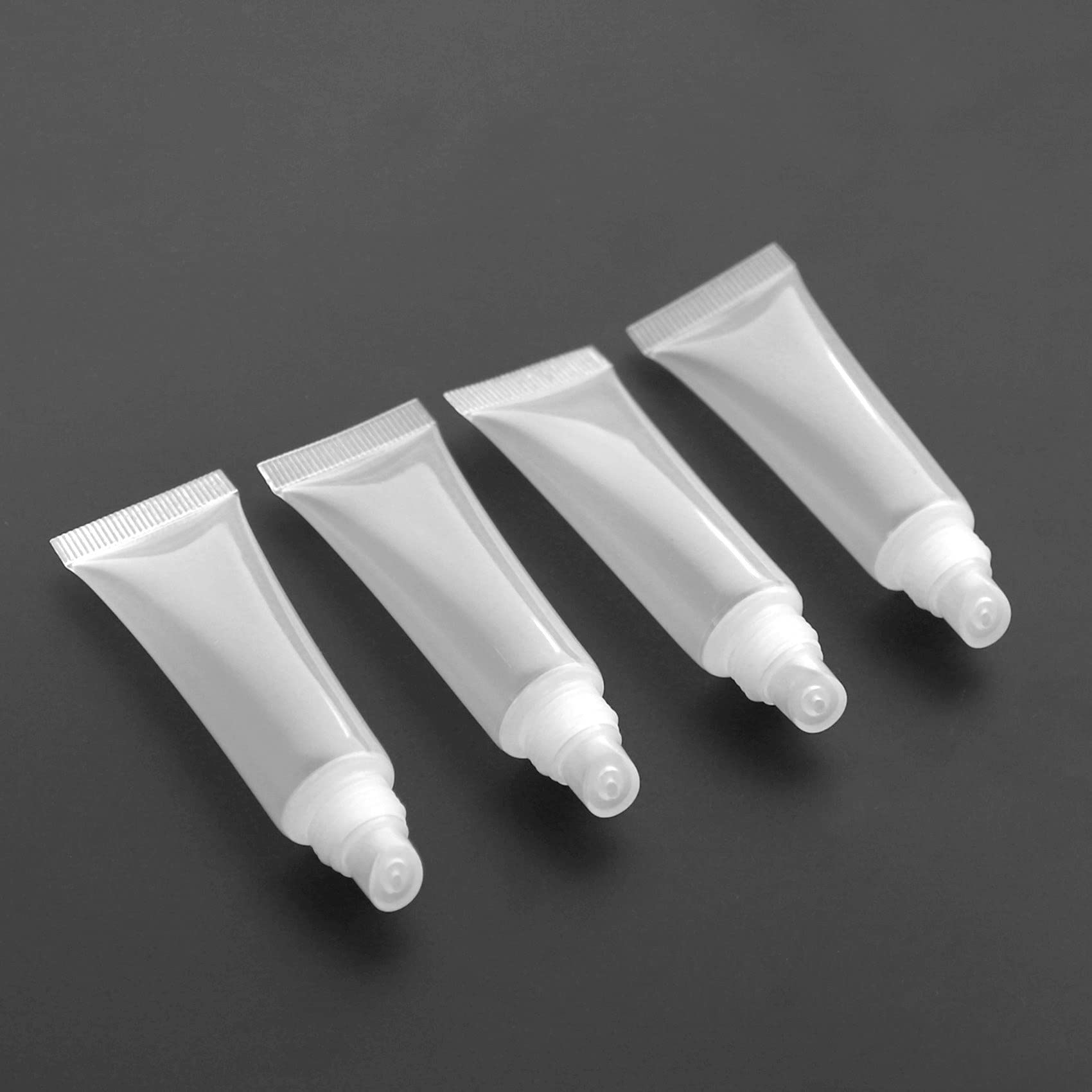 YUMIN 200 Pack 10ml Empty Lip Gloss Tubes - Refillable Soft Squeeze Lotion Containers for DIY Cosmetics, Travel Size | Perfect for Lip Balm, Essential Oils & Skincare Products On-The-Go