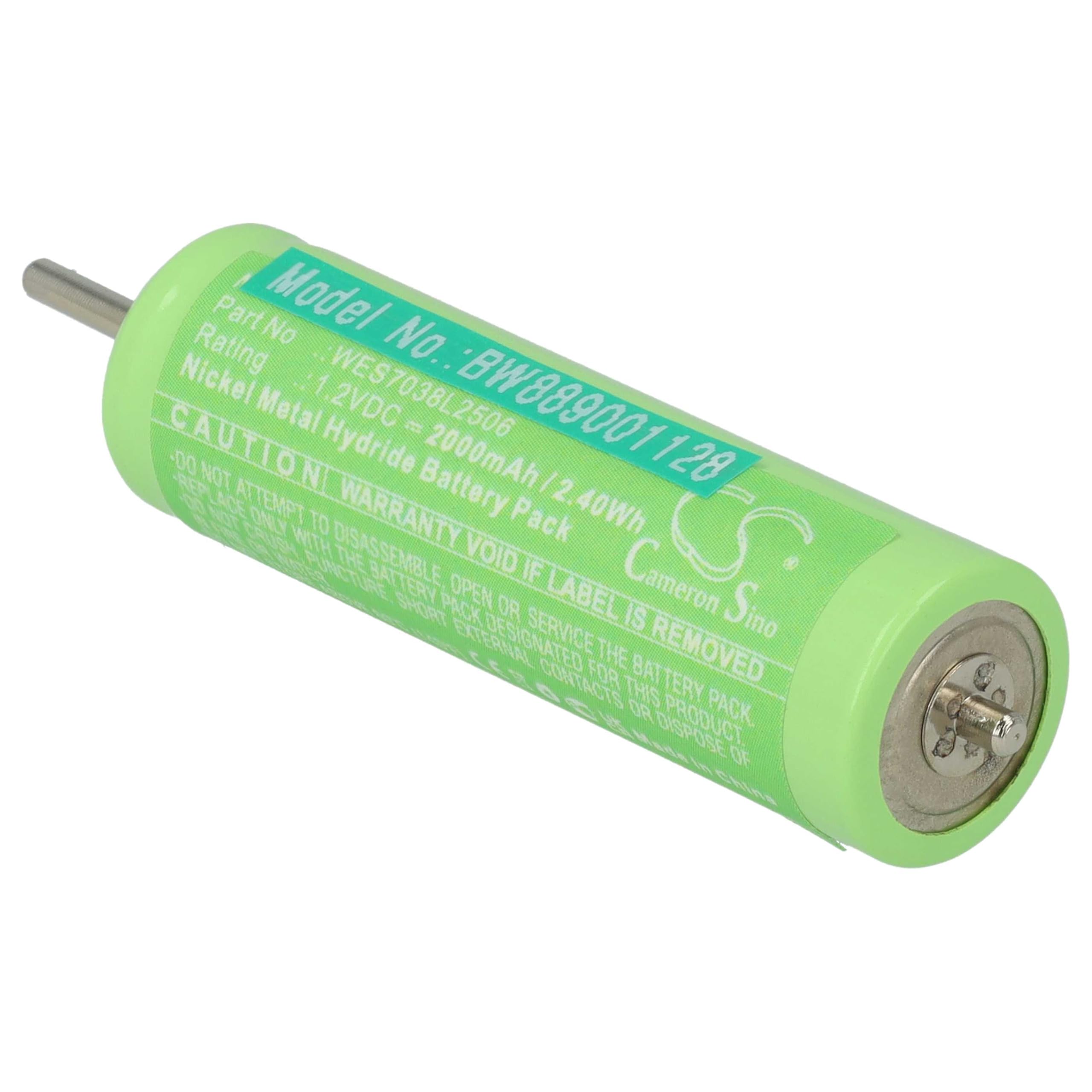 2 Pack Replacement Battery for Panasonic ES-RT17, ES-RT40, ES-RT31, ES-RT33, ES-RT30, ES-RL21 Electric Shaver - 2000mAh 1.2V NiMH Rechargeable Batteries - Perfect for Travel & Daily Shaving Needs