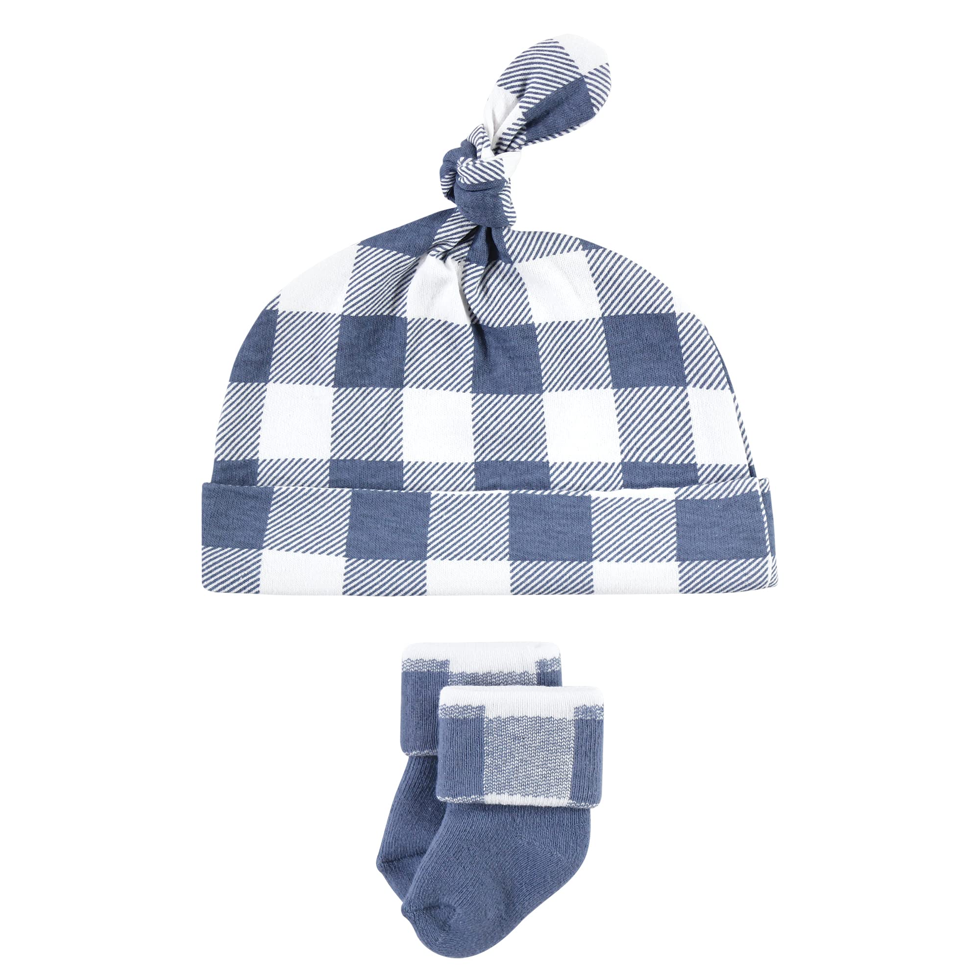 Hudson Baby Girls' Cap and Socks Set - Newborn Infant Beanie & Soft Cotton Socks - Perfect for Baby Shower Gifts, Photo Outfits & Winter Essentials