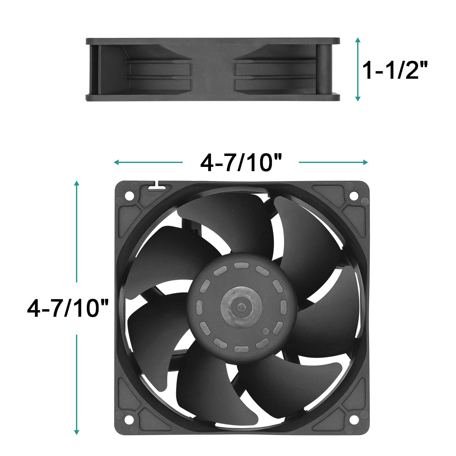 Char-Griller Gravity Fed 980 Grill Temperature Control Fan - 3800RPM Turbo Fan for Fast Heat-Up & Precise Temperature Regulation | Perfect for Backyard BBQs, Tailgating & Outdoor Cooking