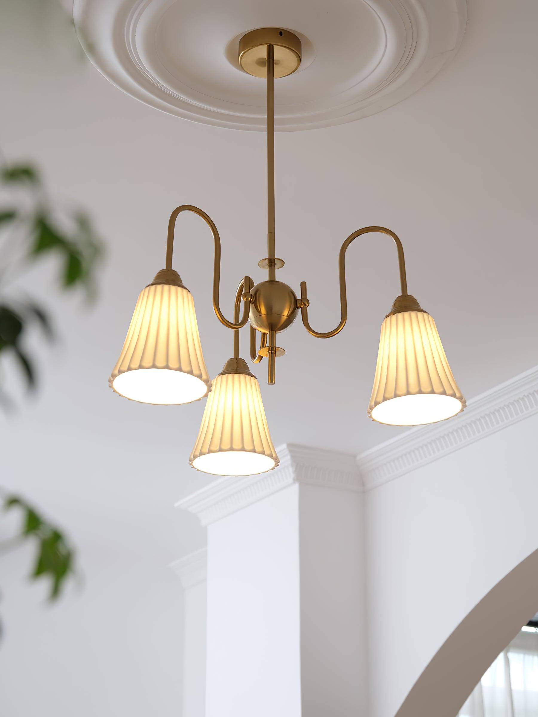 Elegant Esther Chandelier - Modern Crystal Ceiling Light Fixture for Dining Room, Living Room & Bedroom | Perfect for Home Decor & Interior Design