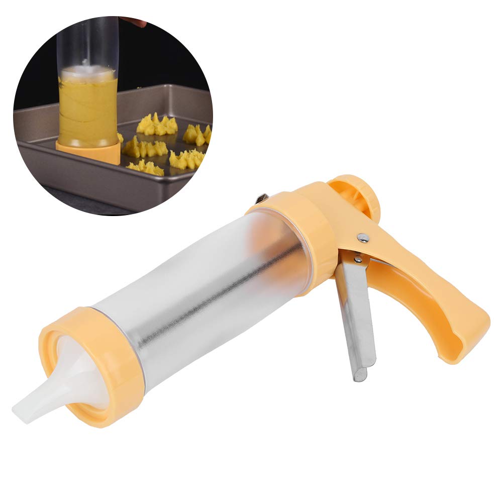 Premium Cake Decorating Nozzle Set - 50 Pcs Stainless Steel Piping Tips for Cookies, Cupcakes, Biscuits & Pastry - Professional Baking Tools Kit for Buttercream, Frosting & Fondant (Yellow) - Perfect for Birthday Cakes, Wedding Desserts & Home Baking