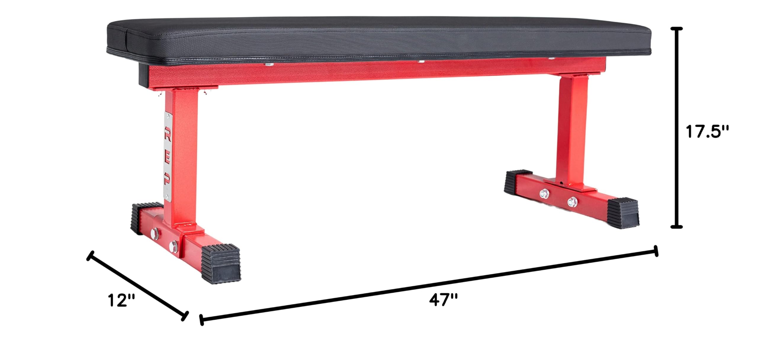 Rep Fitness FB-3000 Flat Weight Bench for Home Gym - Heavy Duty Adjustable Workout Bench for Strength Training, Dumbbell Press & Full Body Exercises - Perfect for Garage Gym & Personal Fitness Studio