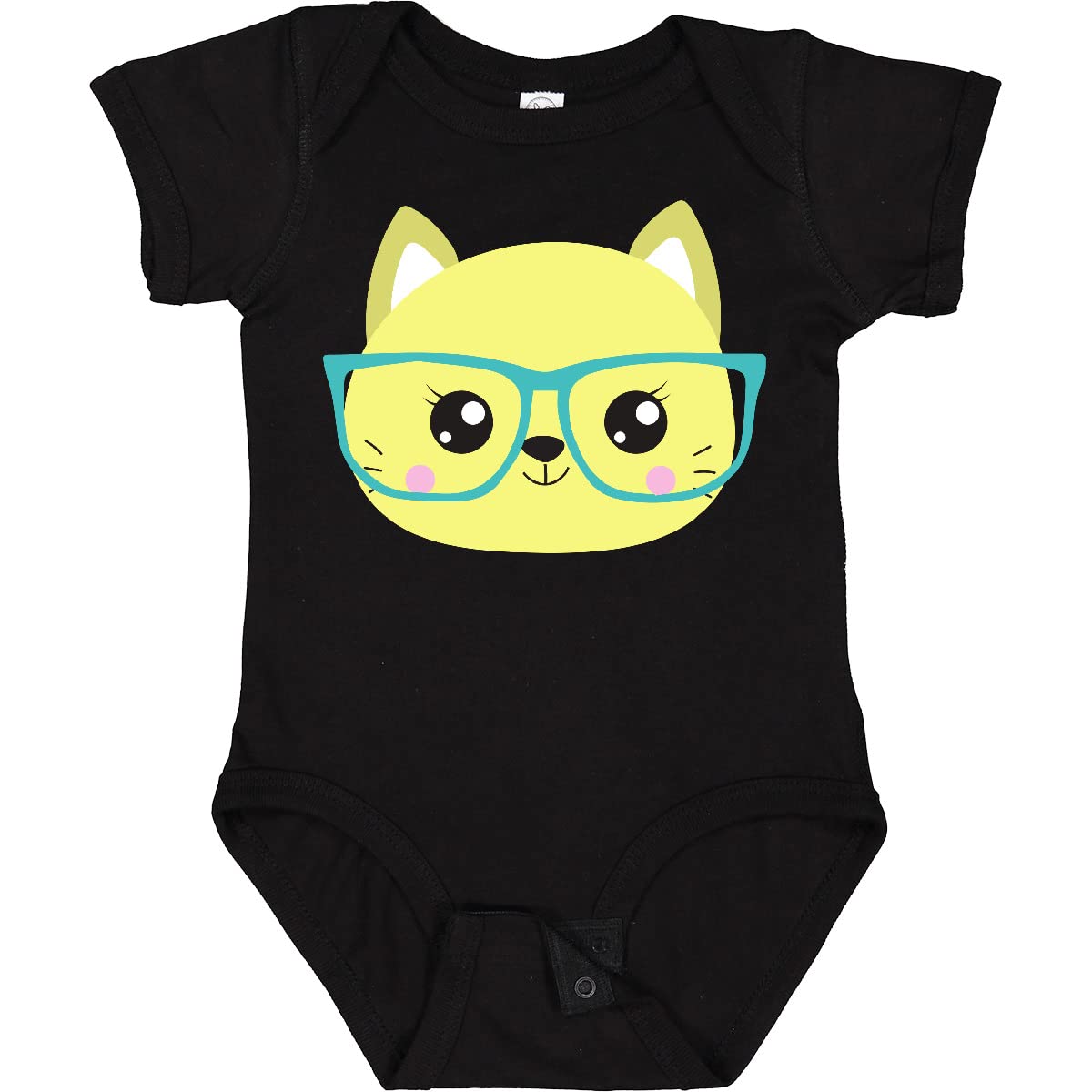 Hipster Cat Bodysuit - Cute Kitten with Glasses for Baby Outfits