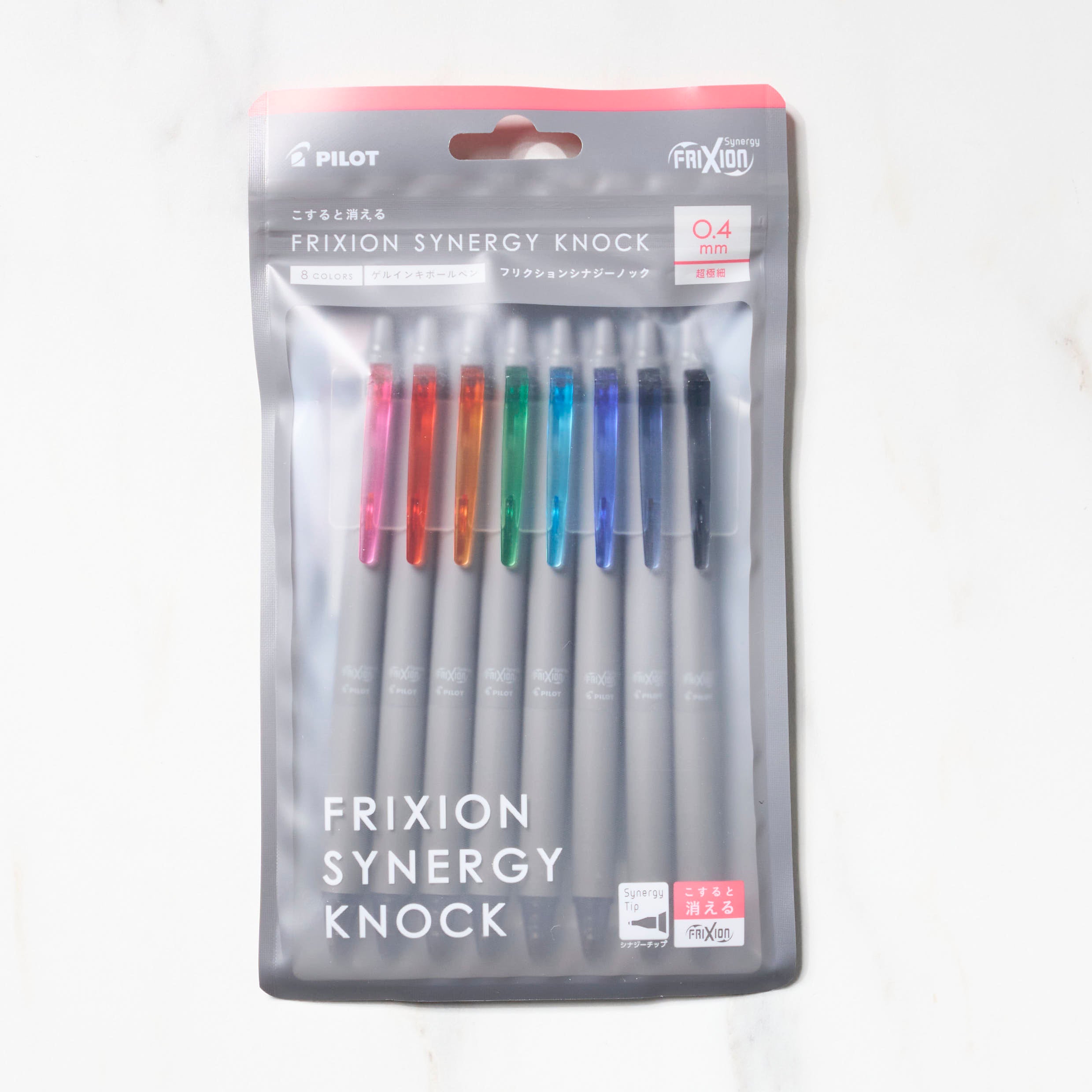 Pilot Frixion Synergy Knock 8-Color Erasable Ballpoint Pen Set - Perfect for Note Taking, Journaling & School Supplies