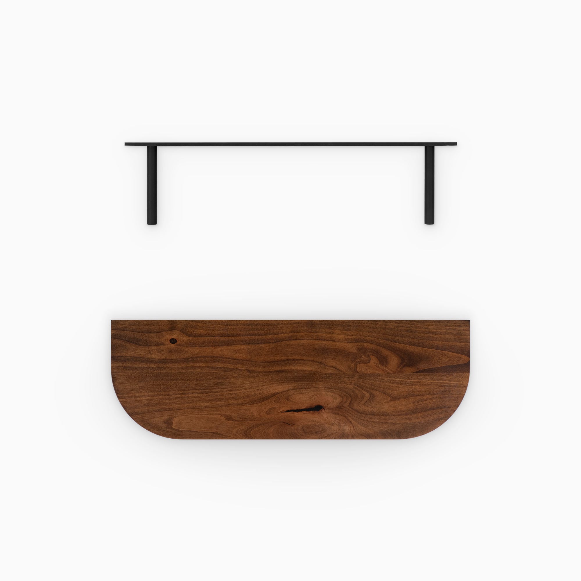 Aksel RADius Espresso Floating Shelf - Wall Mounted Wooden Shelf for Kitchen, Bathroom & Living Room Storage - Perfect for Displaying Decor, Books & Essentials
