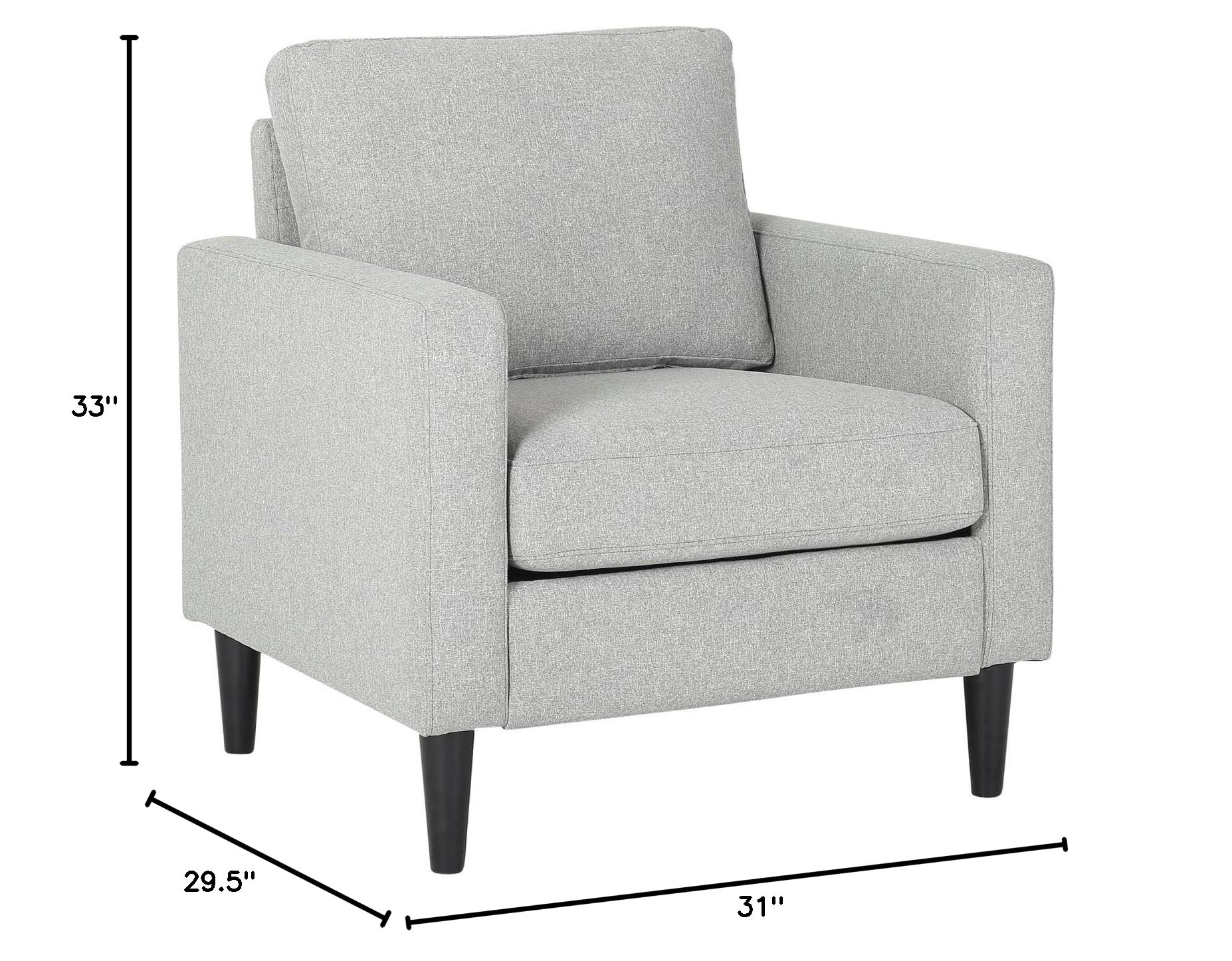 LumiSource Wendy Fabric Arm Chair - Modern Accent Chair for Living Room & Bedroom, Comfortable Upholstered Lounge Chair for Reading, Relaxing, or Home Office Use