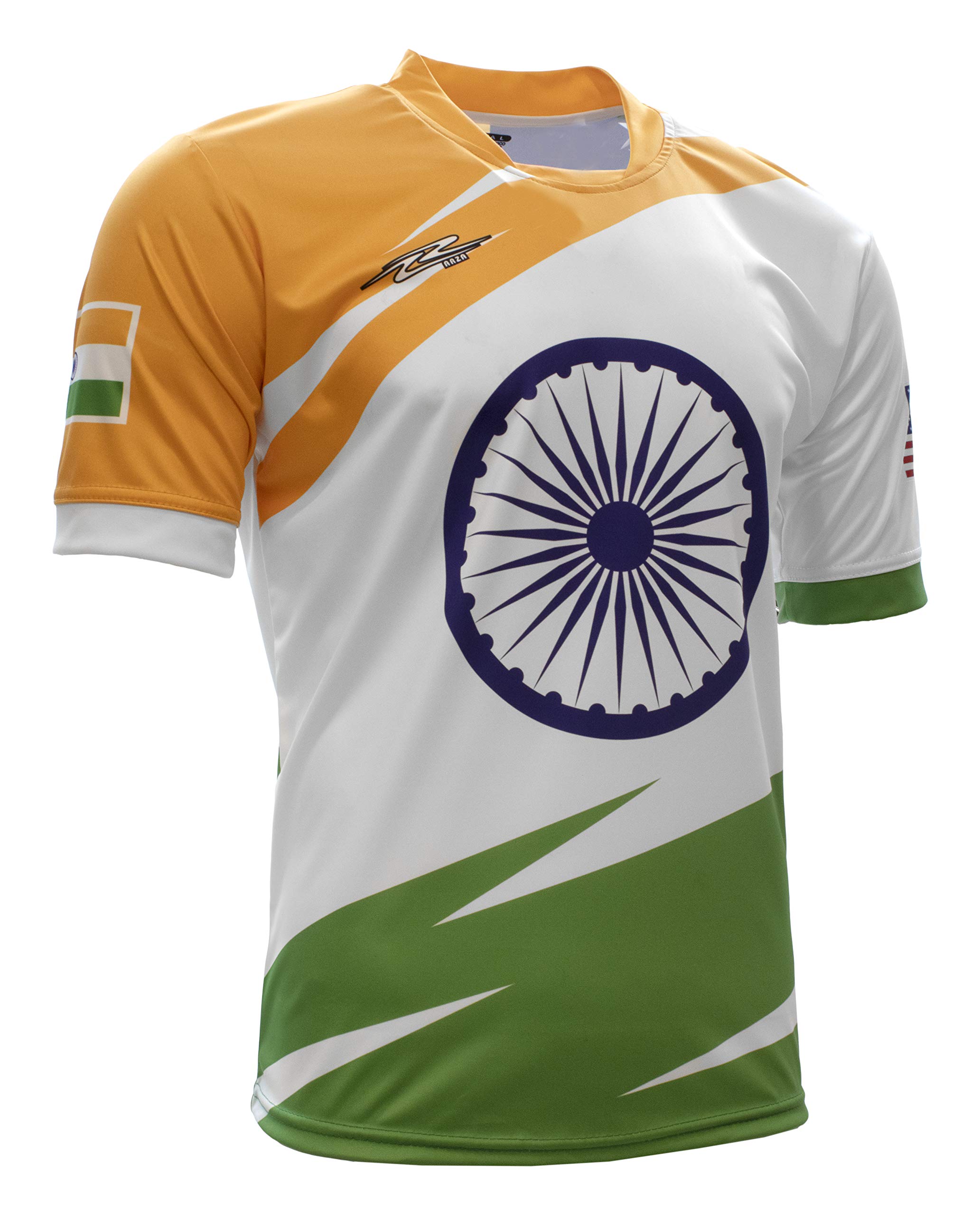 Authentic India & USA Men's Fan Jersey - Red & White Colors - Perfect for Cricket, Football & Sports Events