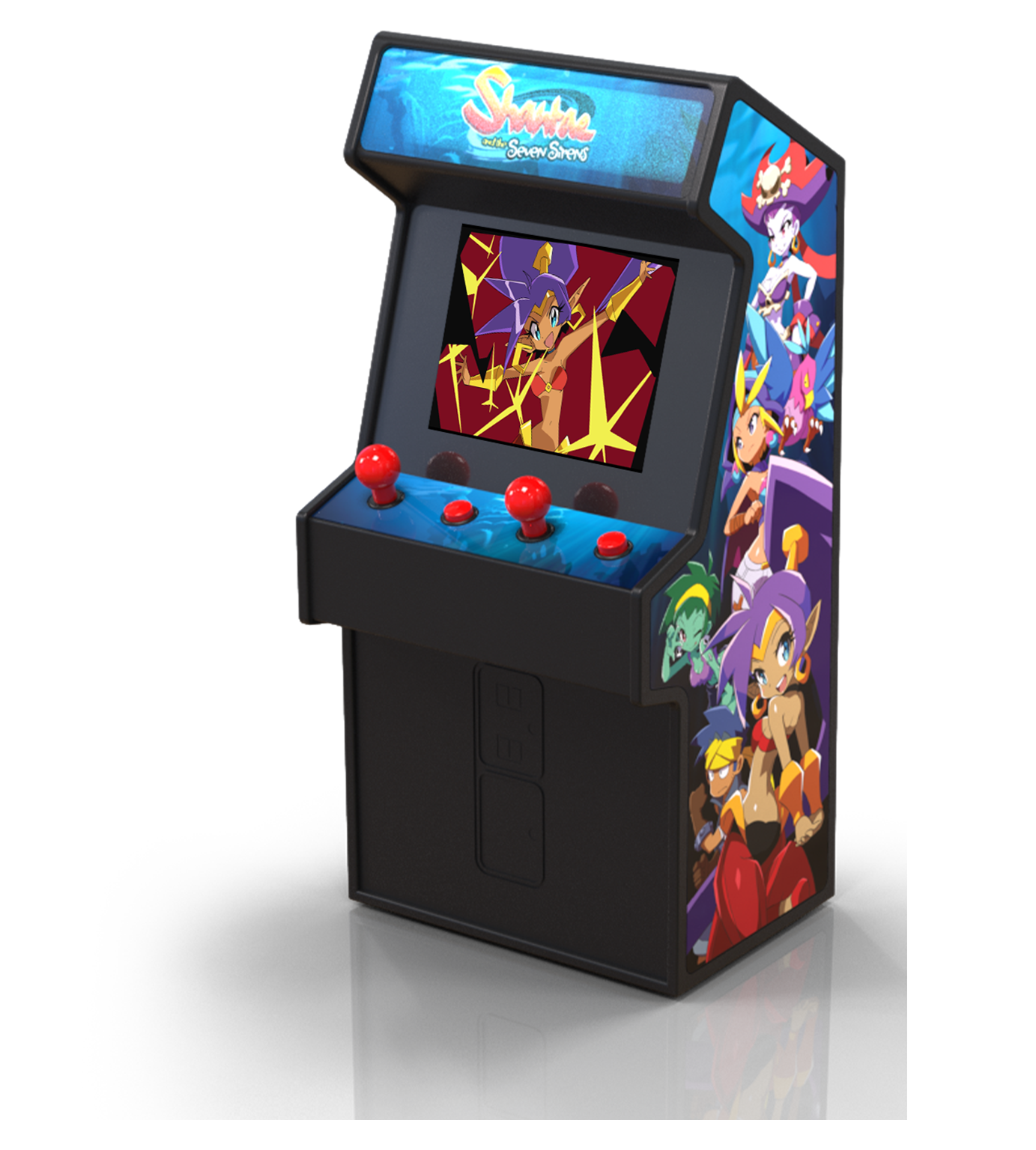 Shantae and the Seven Sirens Mini Arcade Cabinet - Retro Gaming Collectible for Home & Office Decor - Perfect for Gamers and Collectors
