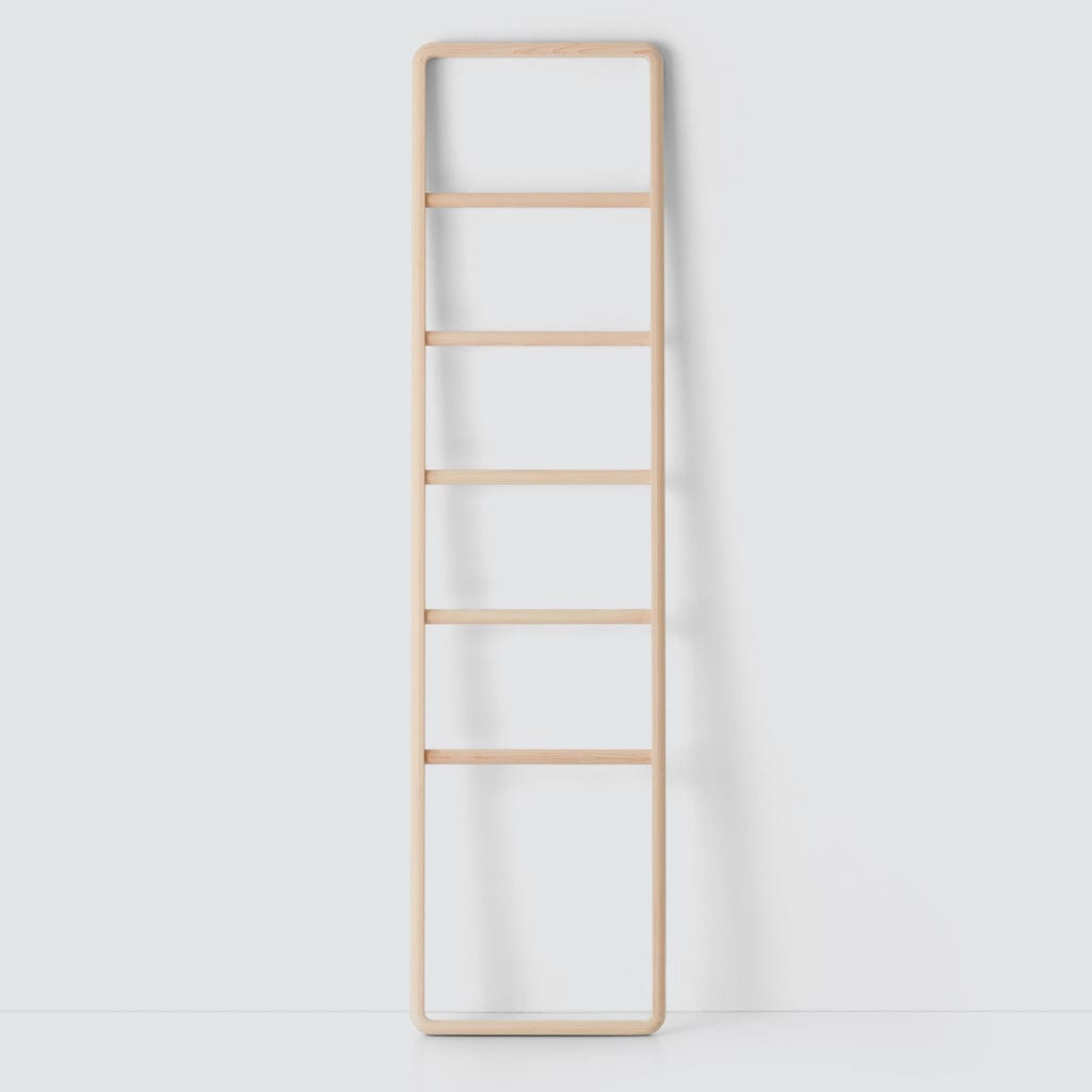 Premium Japanese Hinoki Wood Ladder - Natural, Durable & Lightweight for Home Decor, Shelf Display, and Plant Climbing Support