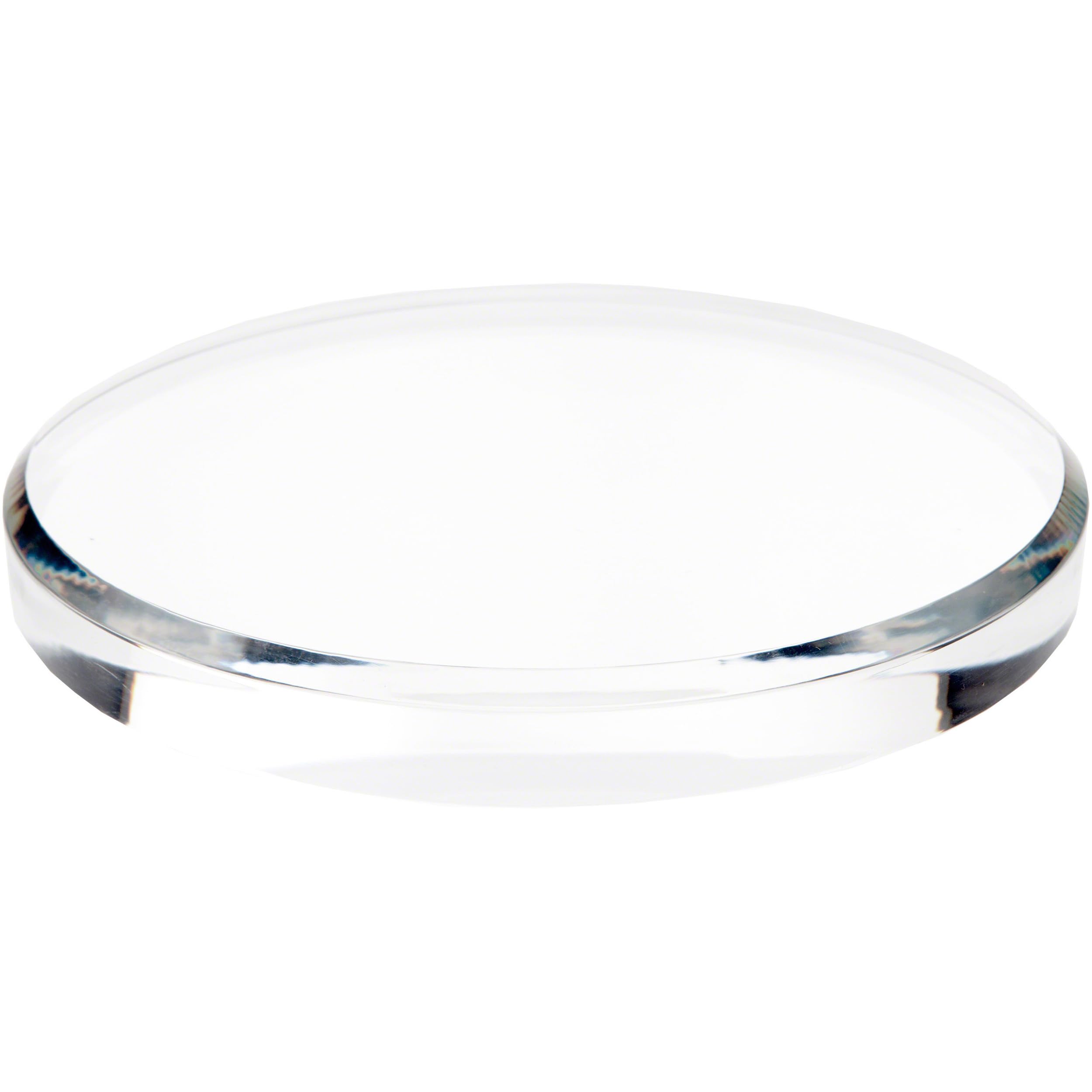 Plymor 9-inch Clear Acrylic Beveled Round Display Base - 9
