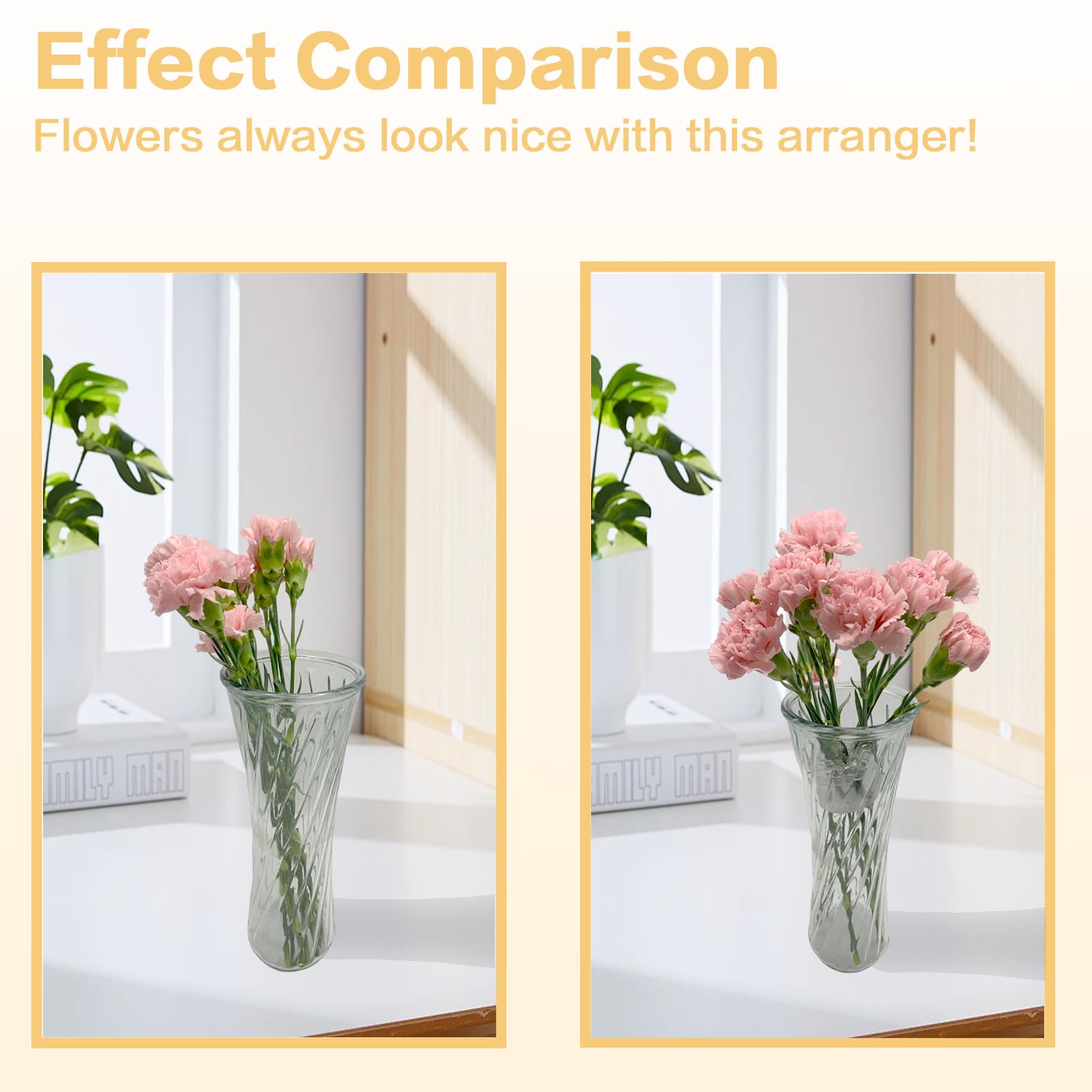 2024 New Spiral Ikebana Stem Holder for Vases - Clear Flower Arrangement Ring for DIY Bouquets & Floral Decor - Perfect for Wedding Centerpieces, Home Decor, and Ikebana Art