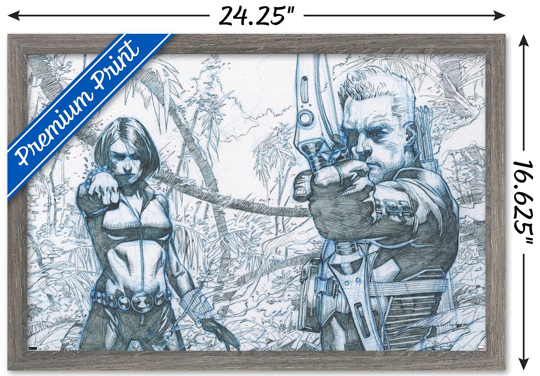 Marvel Comics Hawkeye and Black Widow Wall Poster - 22.4