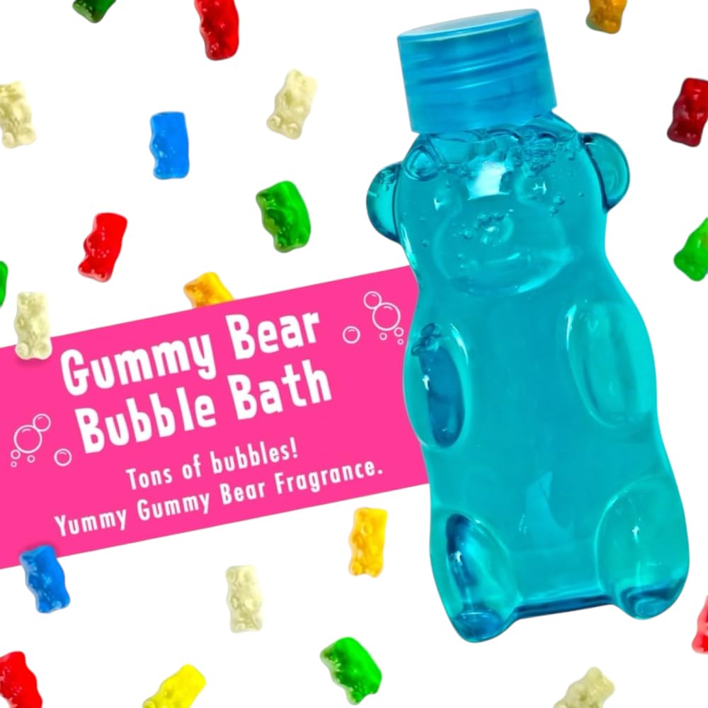 Mr Bubble Sweet Treats Bath Set - Lollipop Fizzer, Gummy Bear Bubble Bath & Bath Potion with Soap Stickers | Fun Kids Bath Time Gift for Birthday & Holidays
